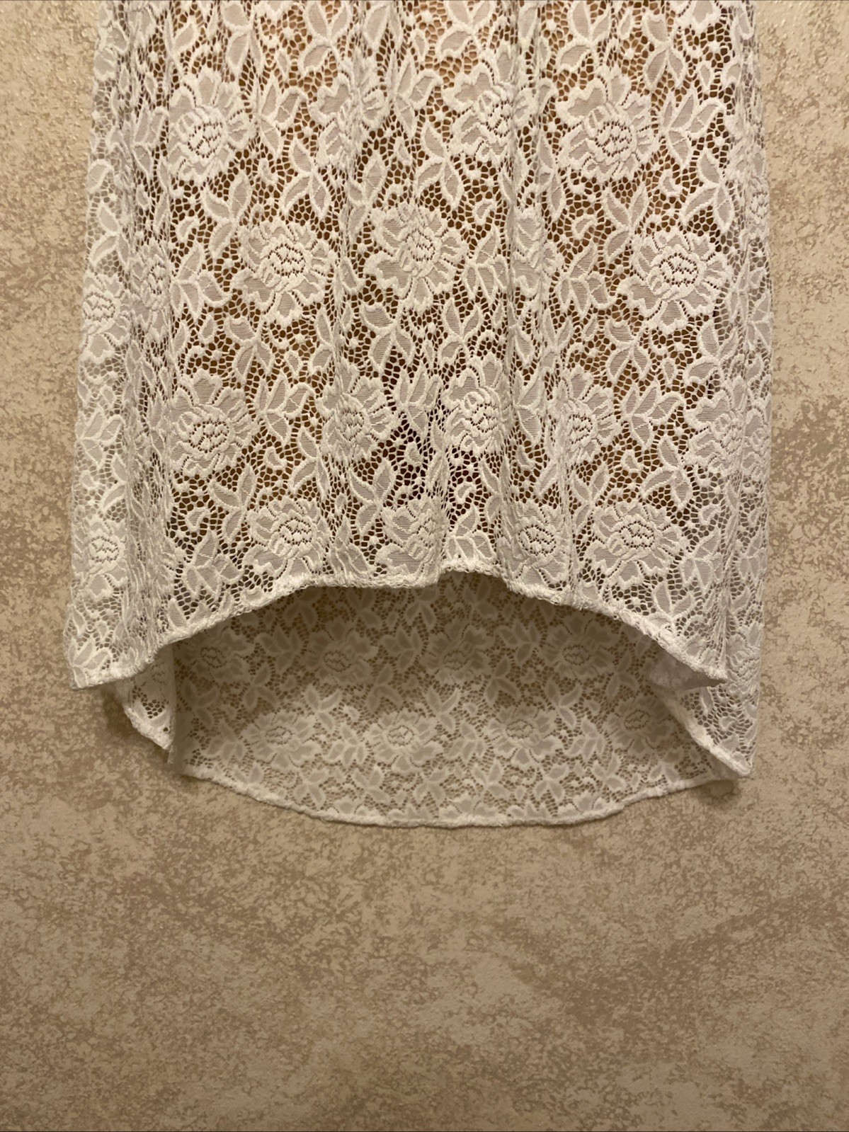 Victoria’s Secret Swimsuit Cover-Up. White Floral High Low. Size Medium