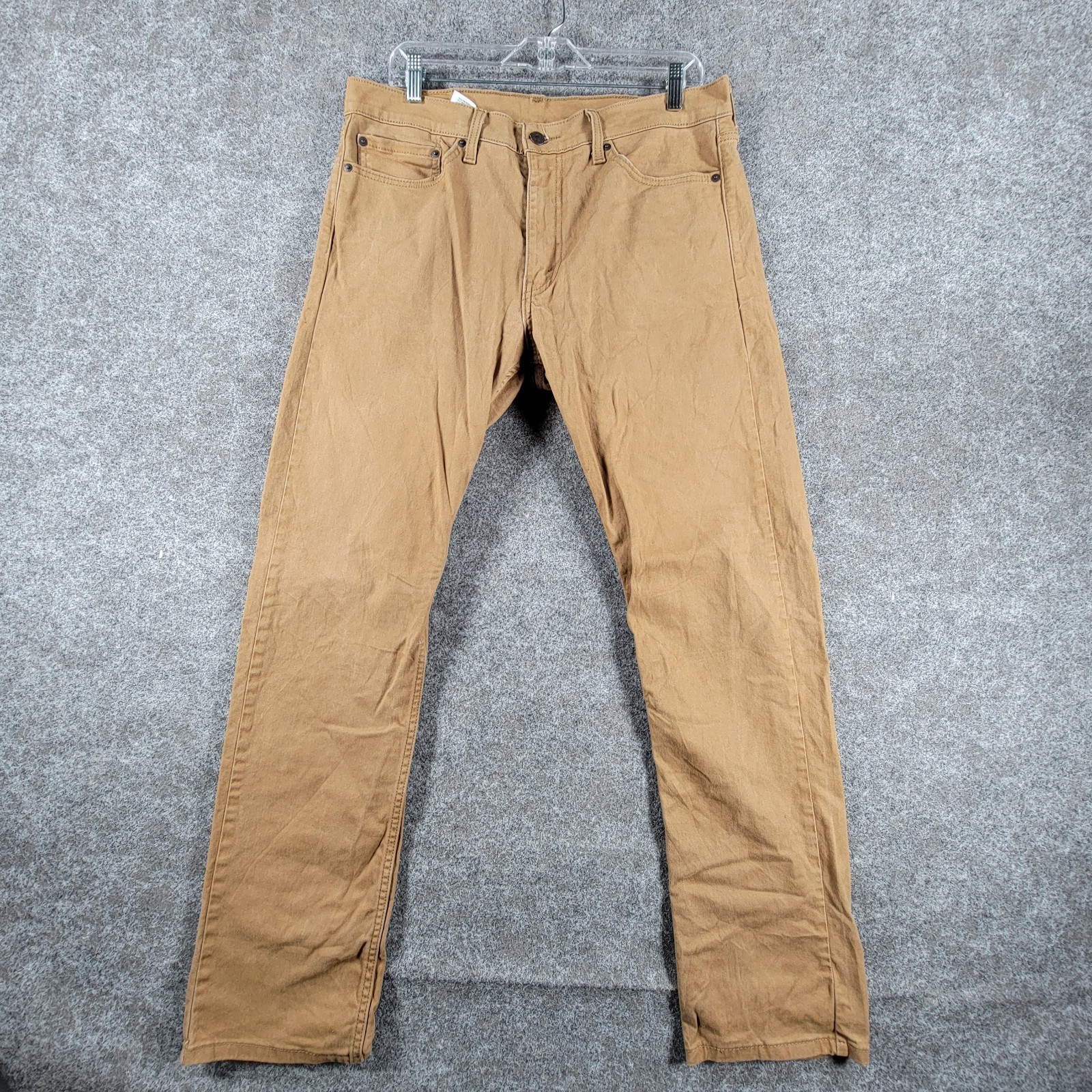 Levi’s 513 Straight Leg Jeans Mens W34 L32 Brown Denim Stretch 5-Pocket Mid Rise
