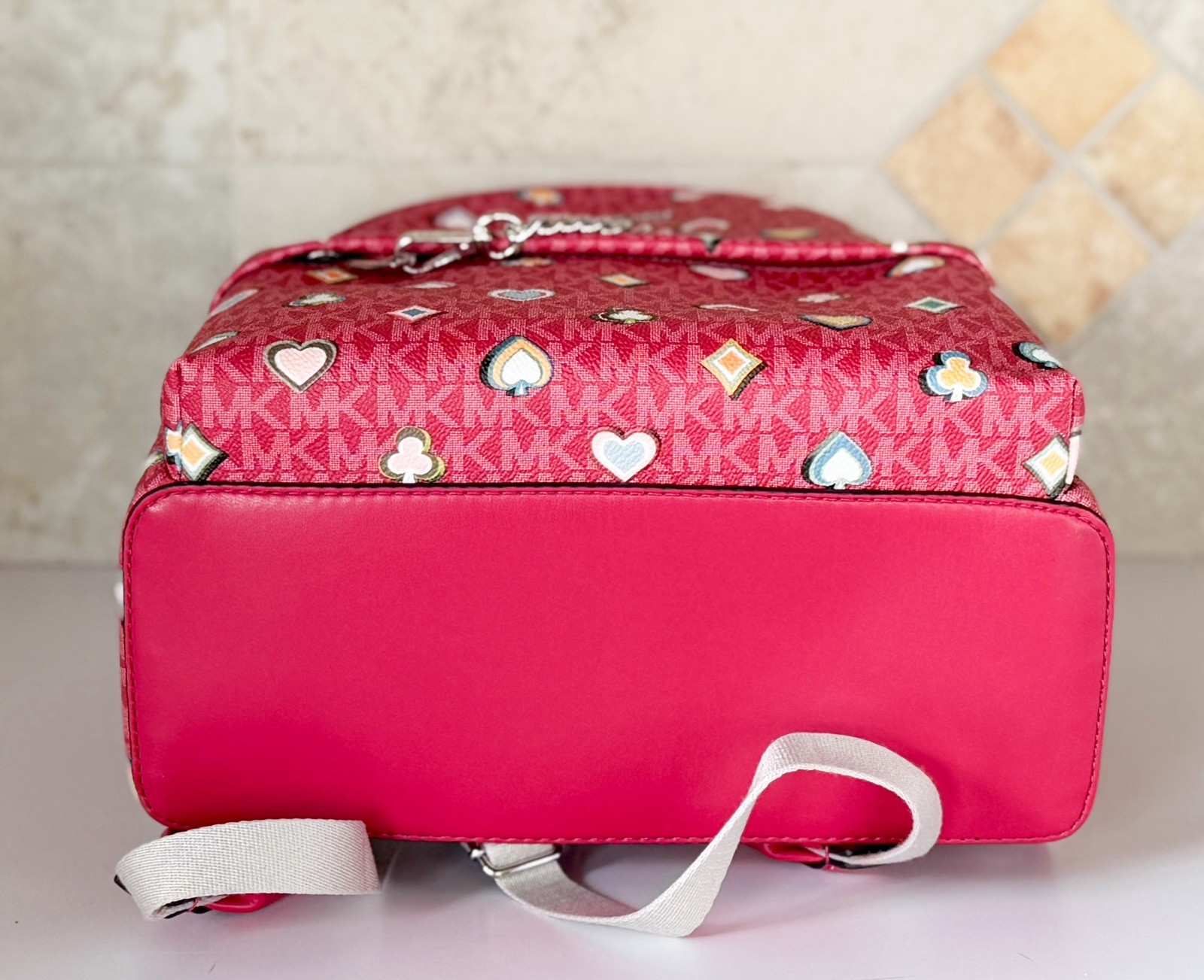 Michael Kors Slater Medium Chain Backpack MK Dark Raspberry Multi