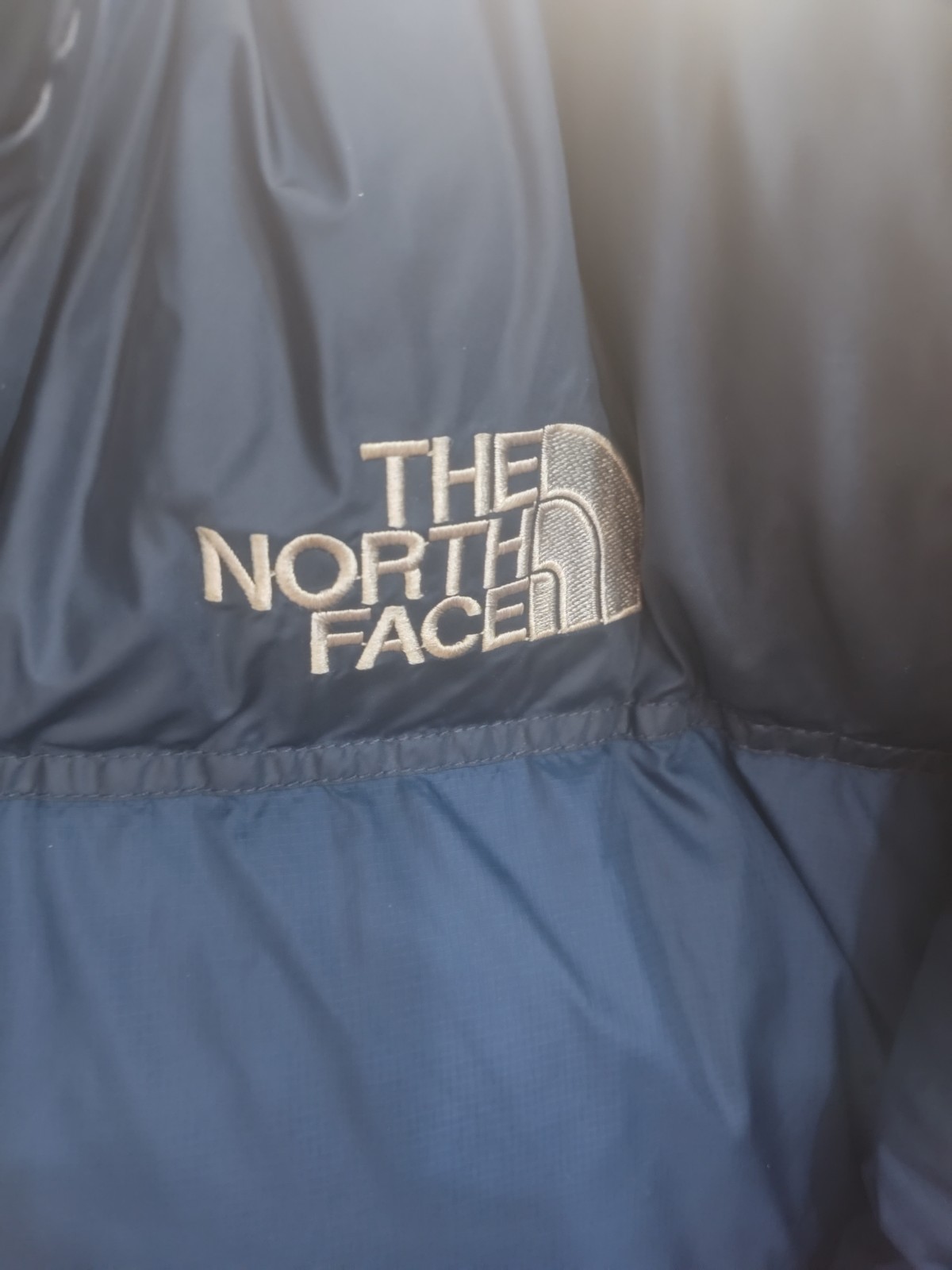 Mens The North Face Mens Retro Nuptse 700 Down Puffer Jacket Navy Blue