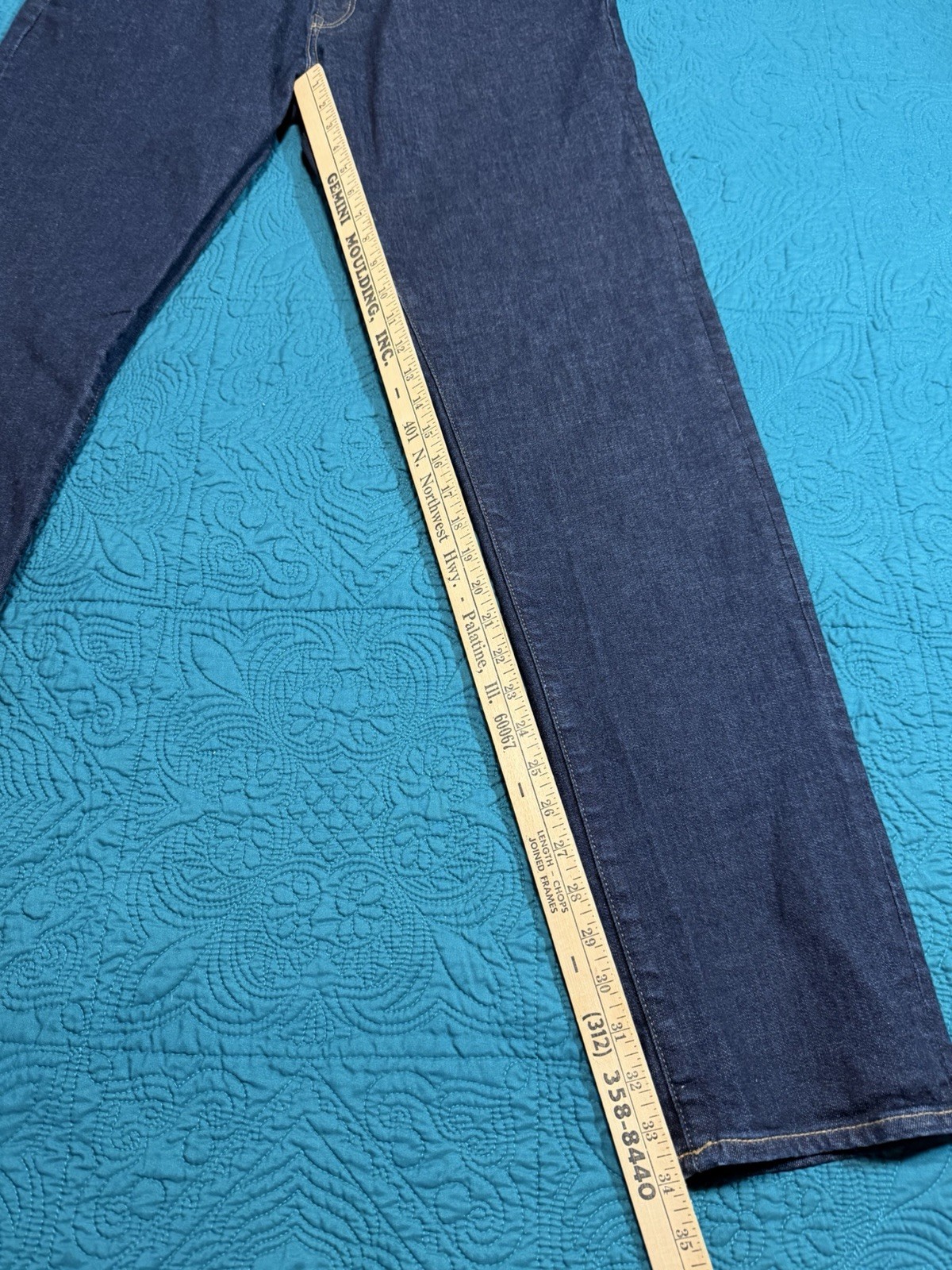 GAP Denim Athletic Jeans Men 34×36 Dark Wash Straight Leg Stretch Blue