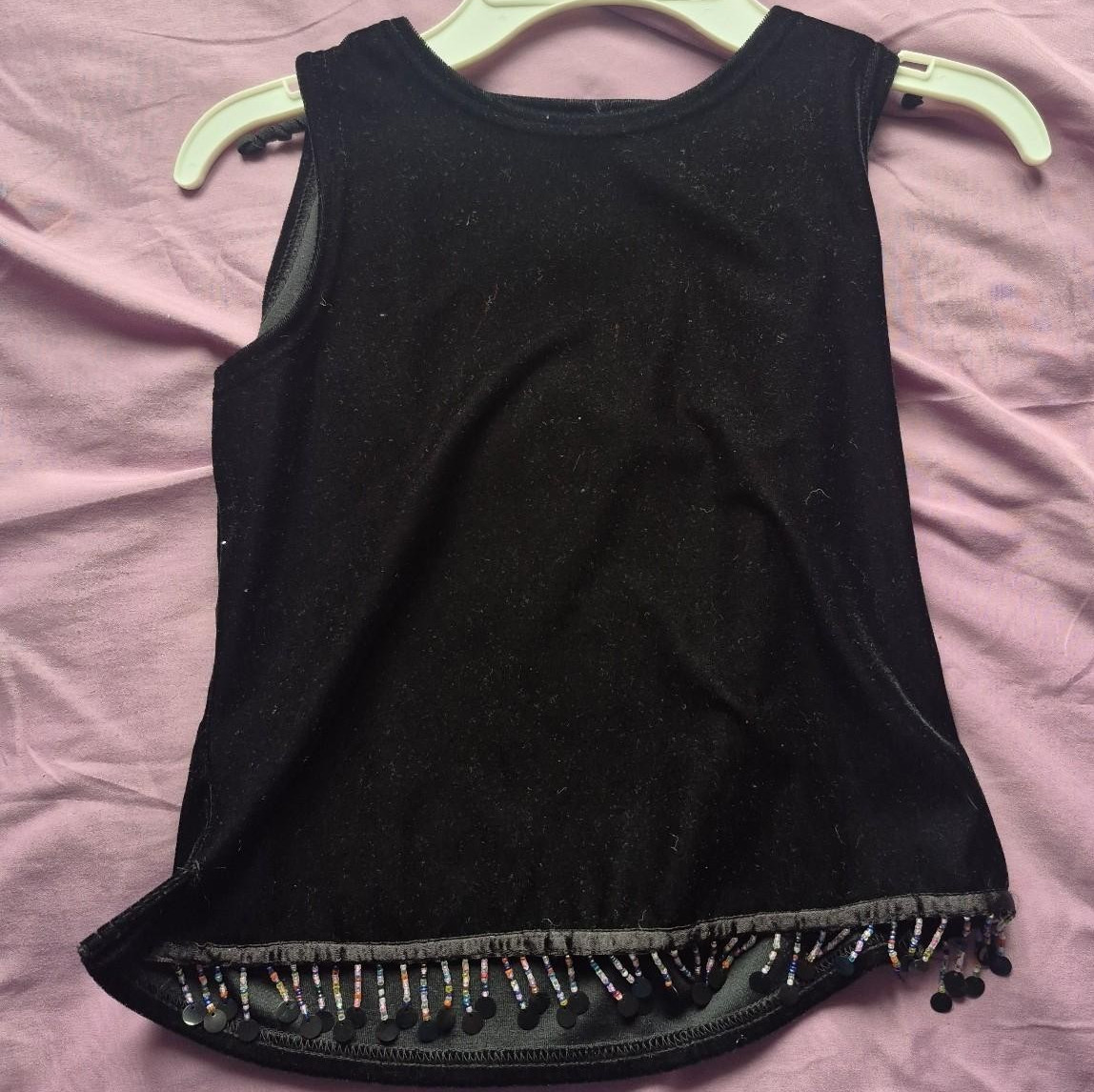 Early 2000s 2pc Black Velvet Girls Outfit
