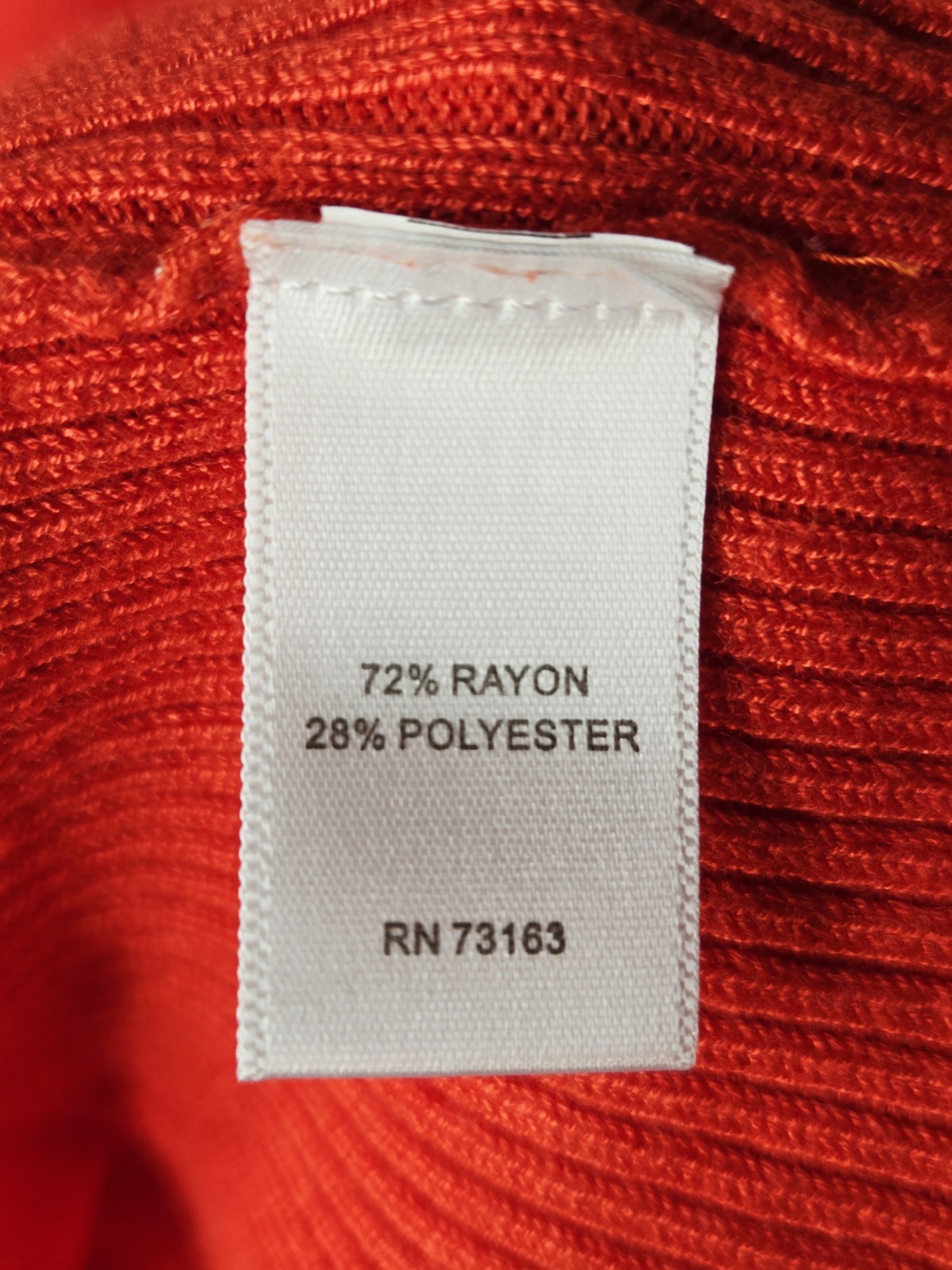 Spense Woman Orange Knit Top Size 1X Dolman Sleeves Ribbed Hem Comfortable