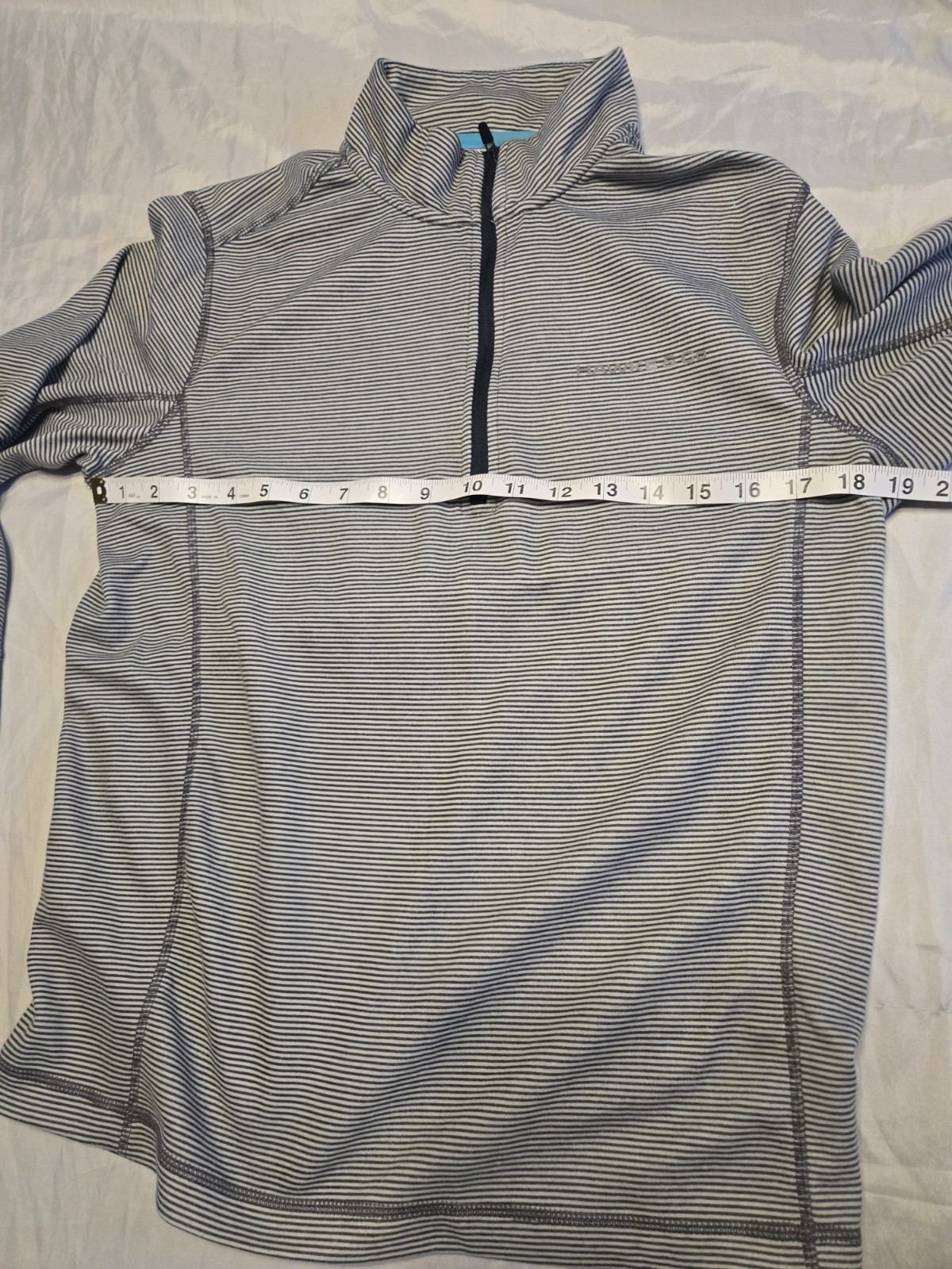 Hawke & Co 1/4 Zip Performance Striped Mens Small Breathable Lightwt Pullover