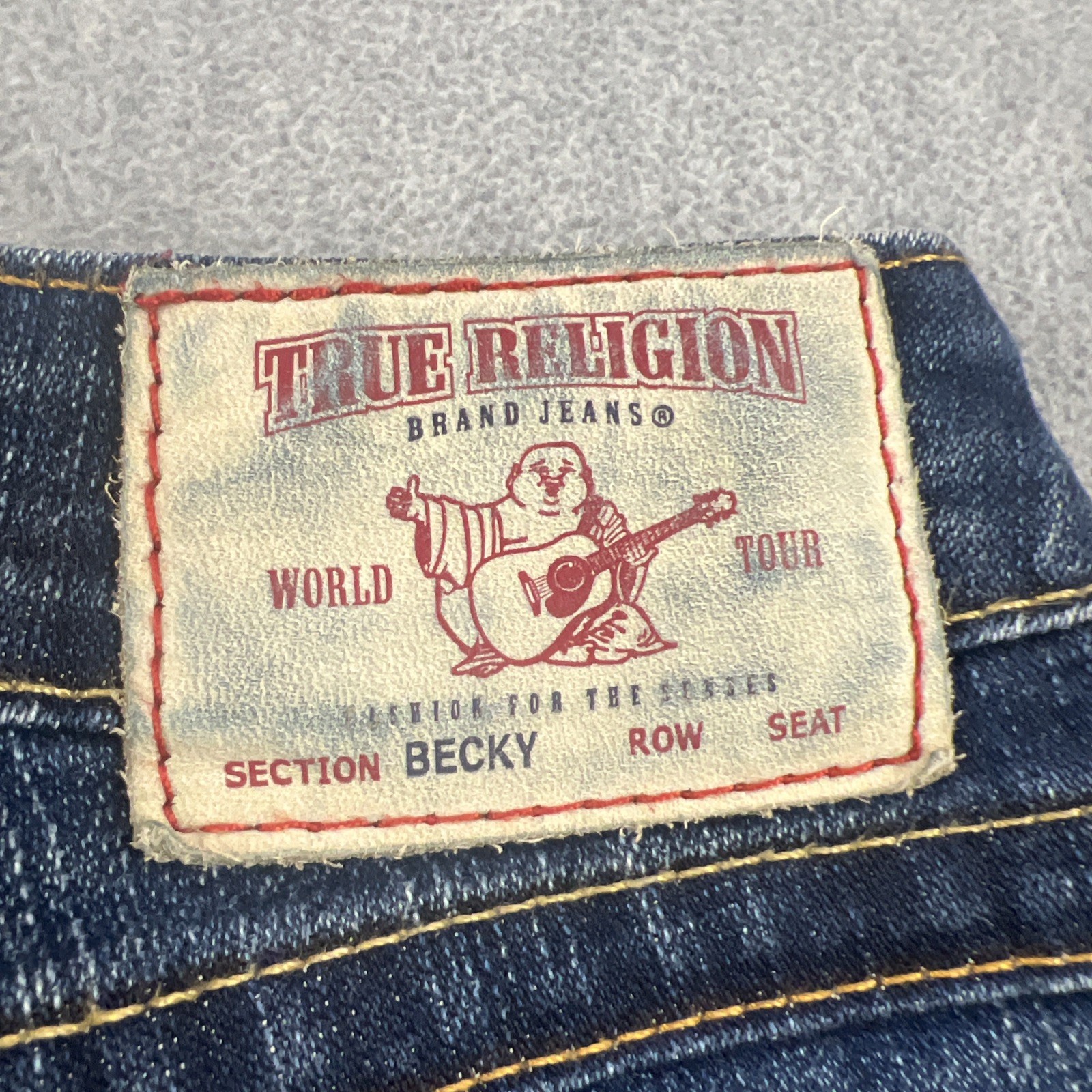 True Religion Becky Jeans Women’s 26 (28×30*) Bootcut Low Rise Flap Pockets USA