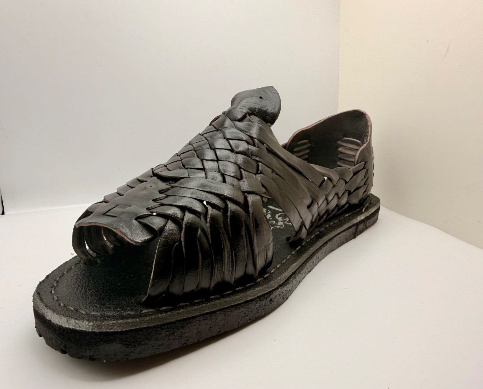 Mens Black Sandals Mexican Huaraches – Pachuco Size 10 | Huaraches de Piel