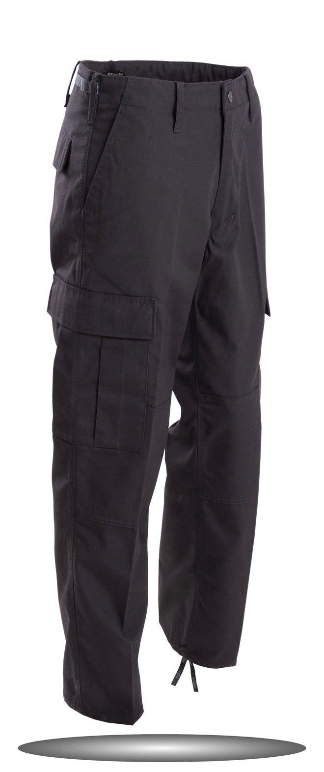 ZIPPER FLY PANTS BDU BLACK MILITARY STYLE PANTS ROTHCO 2971 CARGO SIZES S TO 5X
