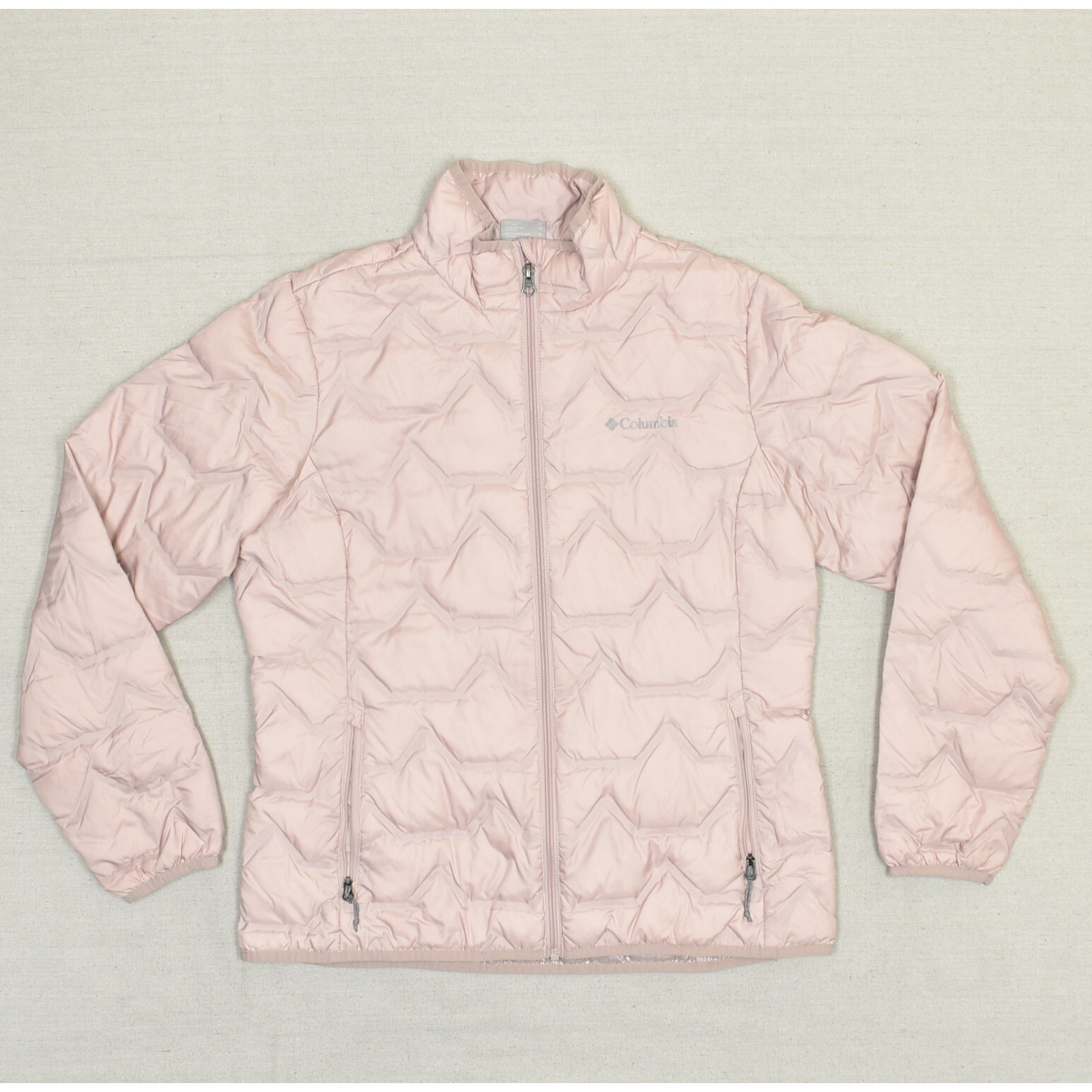 Columbia Women’s Polyester Pink Size M 650 Quilted Jacket Zip Solid Pockets