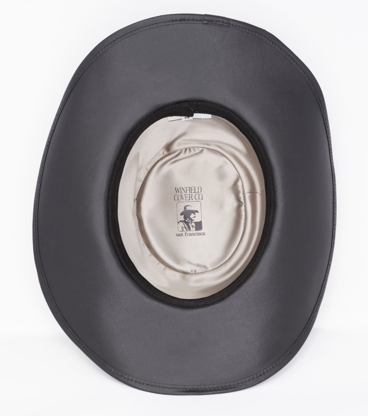 Winfield Cover CO. Cowboy Western Style Hat Suede Leather Black (Size M)