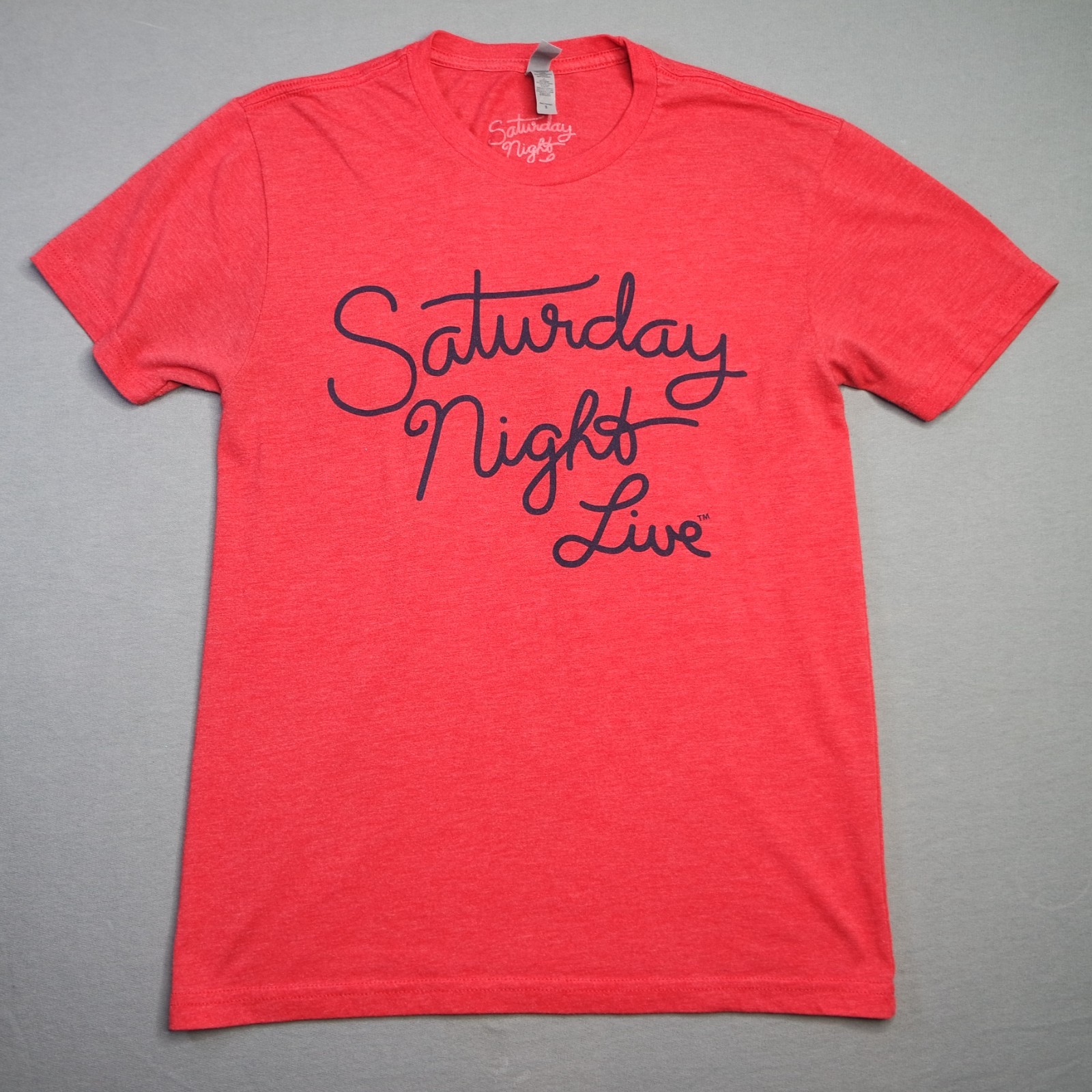 RARE Official Saturday Night Live NBC Studios Script Lettering Shirt Small Red