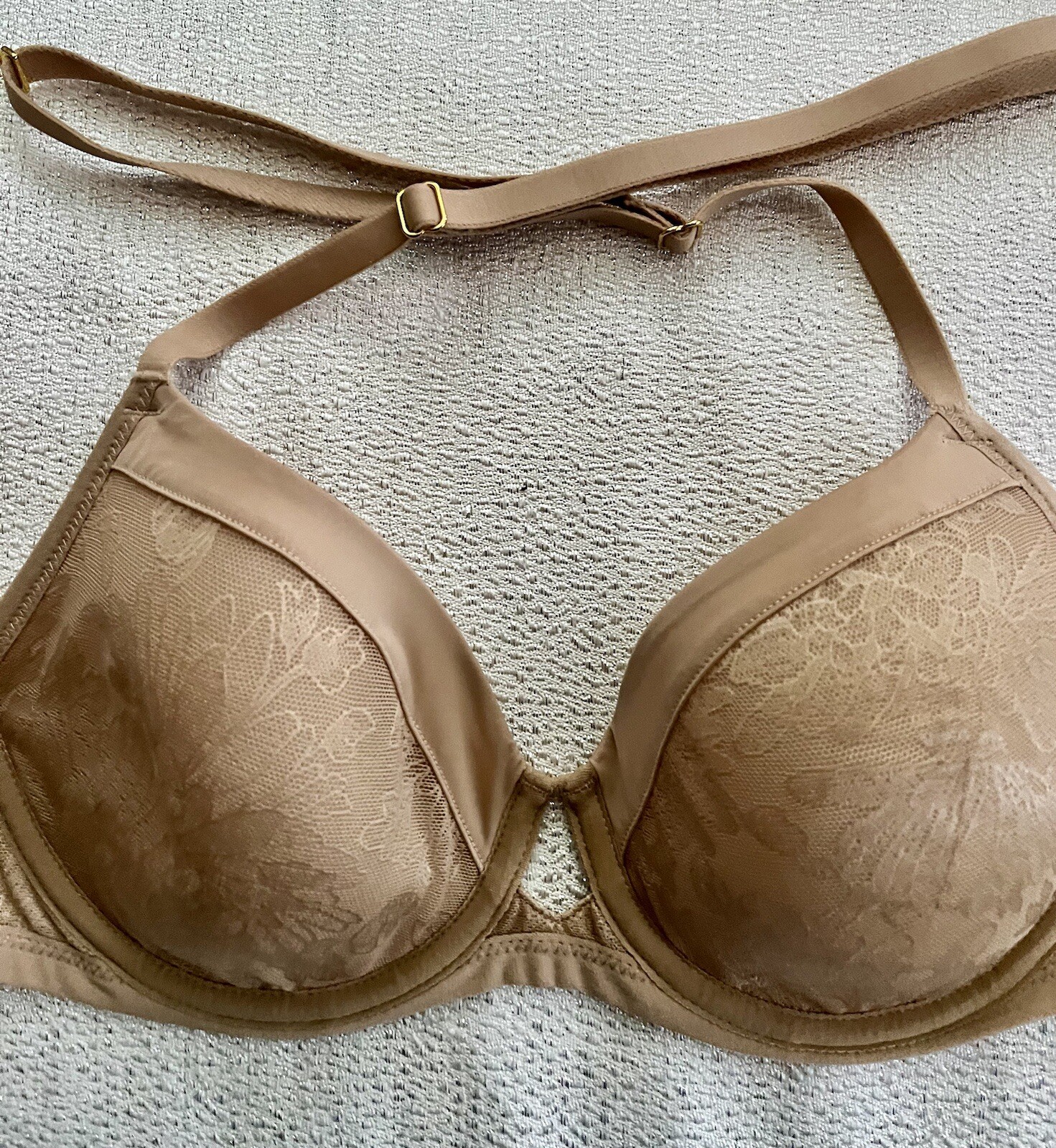 NWOT Set 2 Soma Bras Lightest Lift T Shirt UW MultiWay Straps Beige Nude Tan 34B