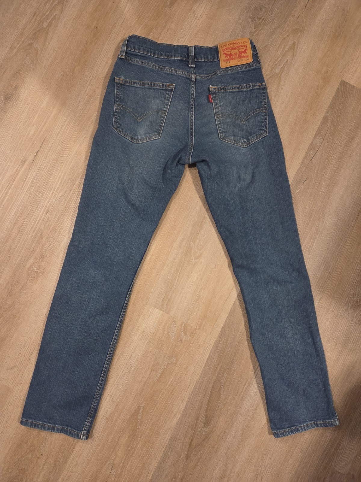 Levi’s 514 Men’s 29×30 Slim Straight Jeans Blue Medium Wash Denim 5-Pocket
