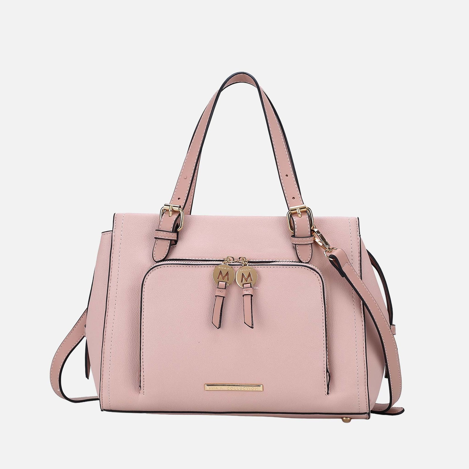 Lightweight Petite Vegan Satchel with Organized Pockets