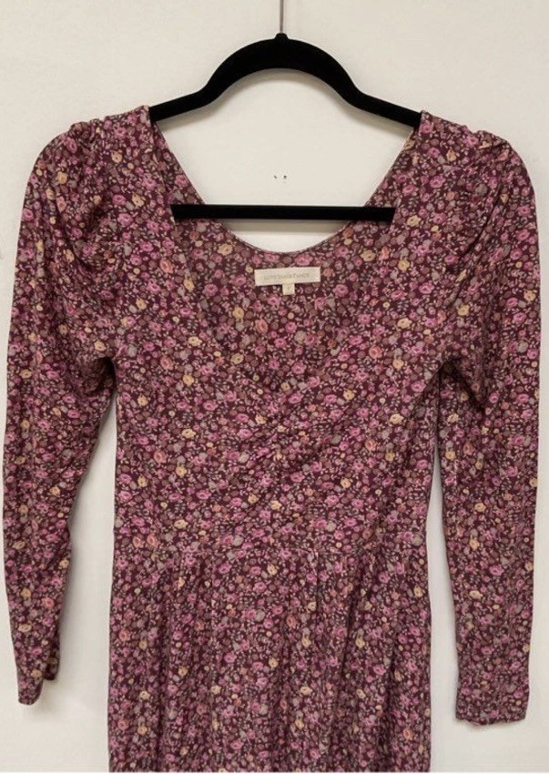 LoveShackFancy Poeta Floral Dress – Size P Long Sleeve Boho Cottagecore Portugal