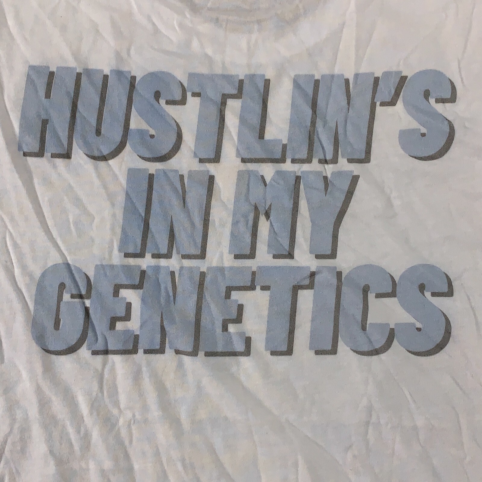Canva Men’s Size Large White Zia Genetics Gods Gift on Earth Graphic T-Shirt New