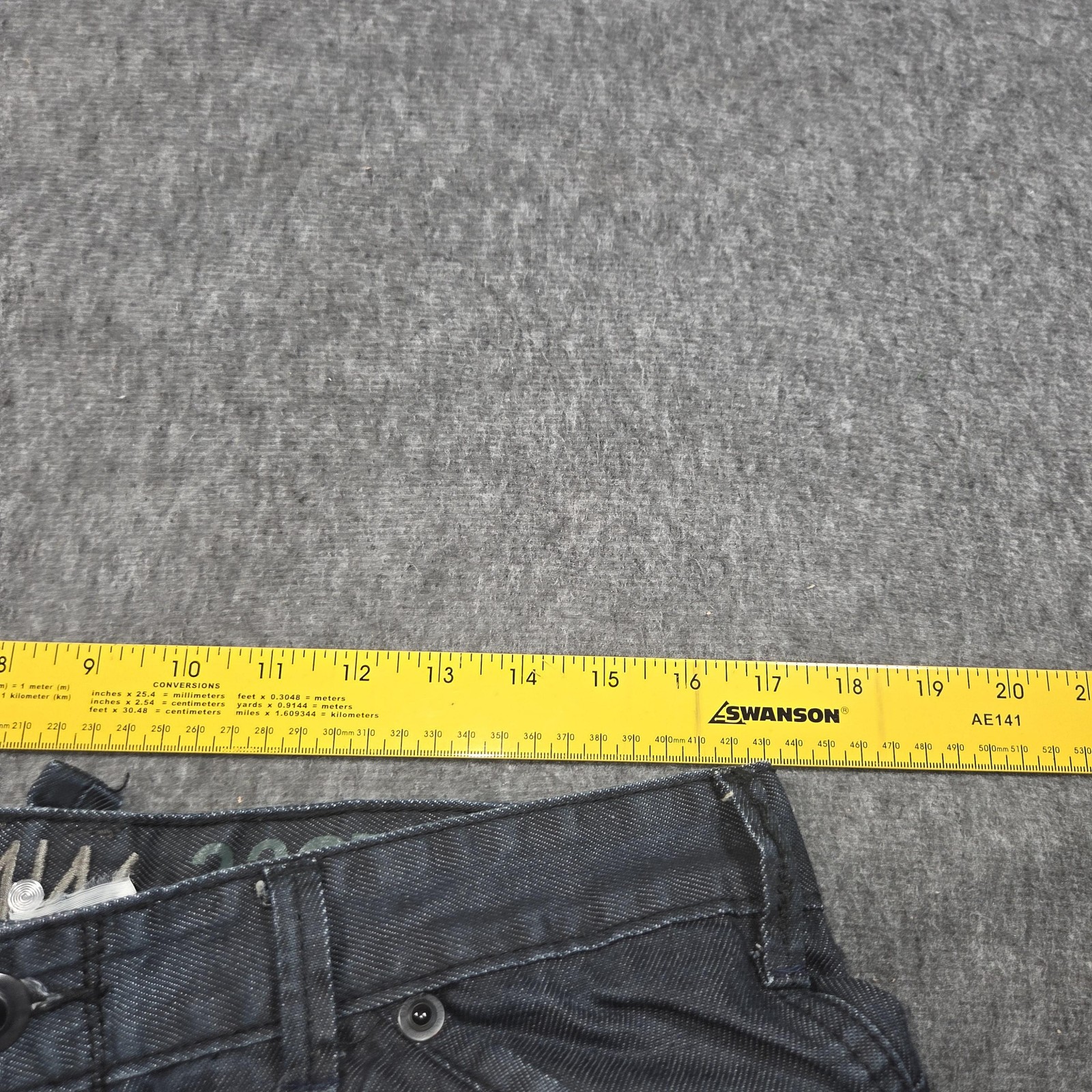 G-Star RAW Jeans Mens 36×32 Blue 3301 Straight Denim Belted Pockets Dark Wash