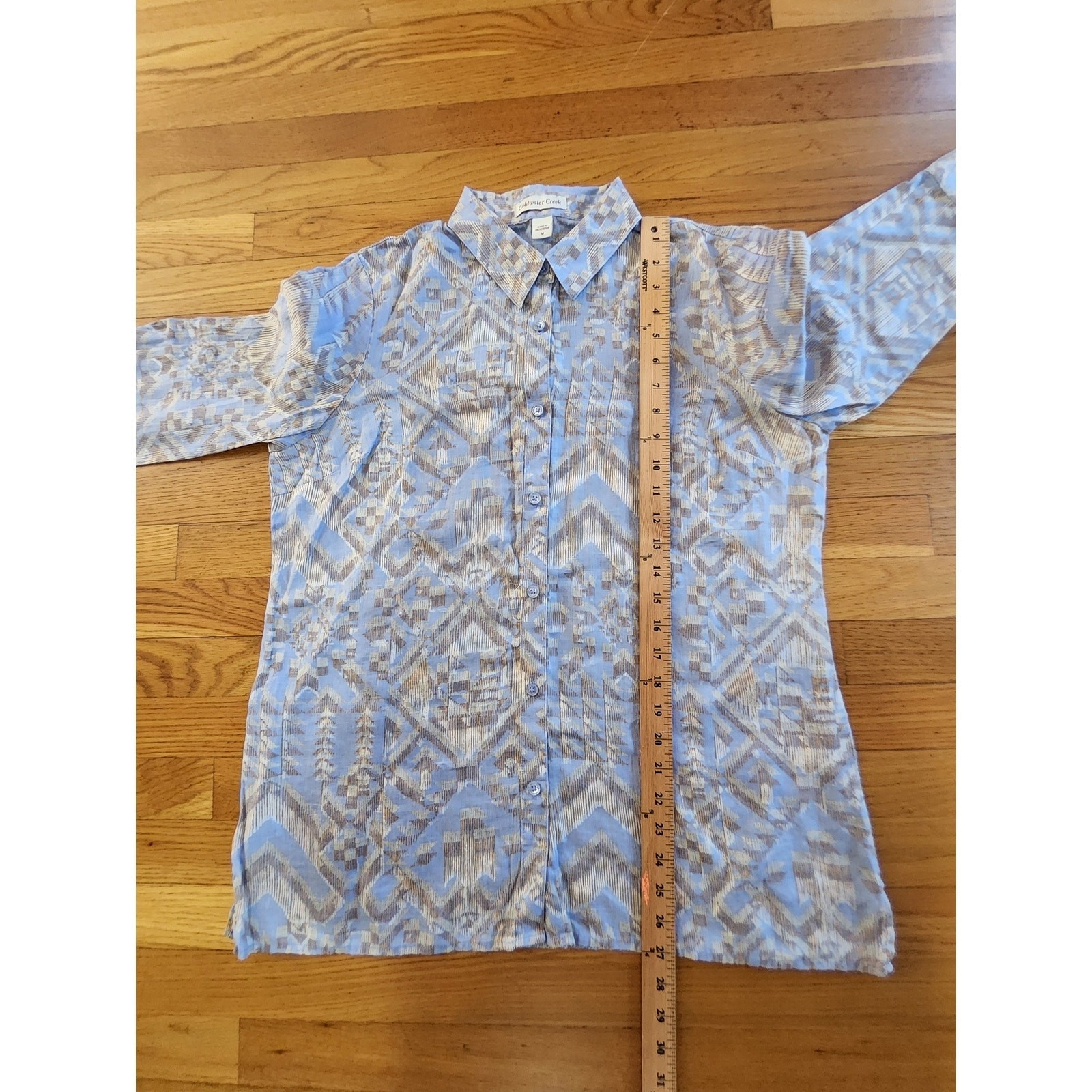 Boho Geo Print Blouse M