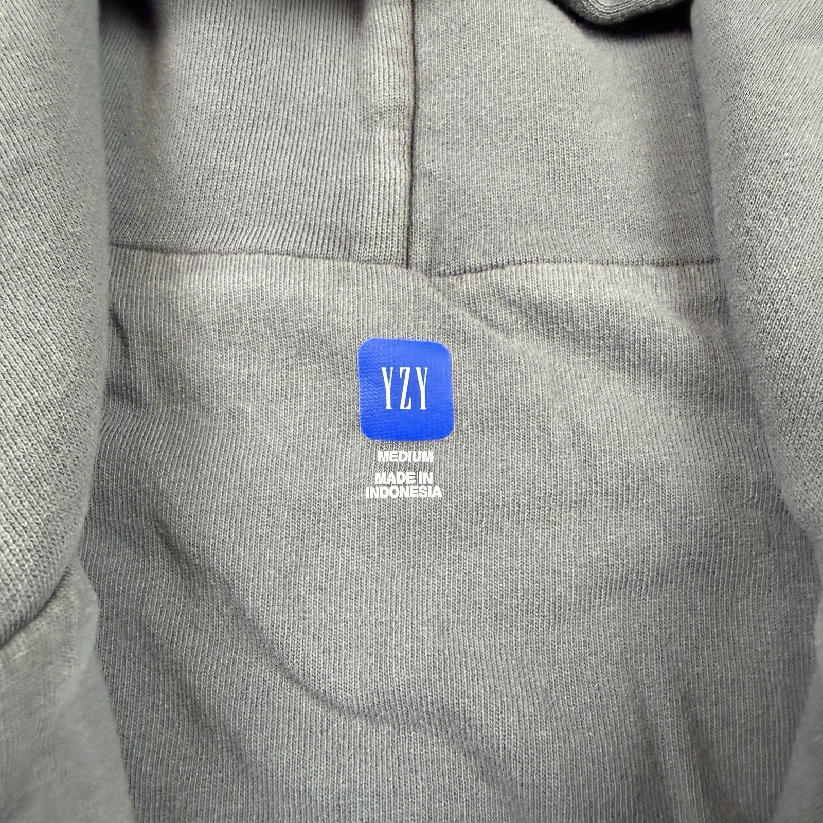 YZY Gap Hoodie Mens Medium Gray Full Zip Boxy Flaws