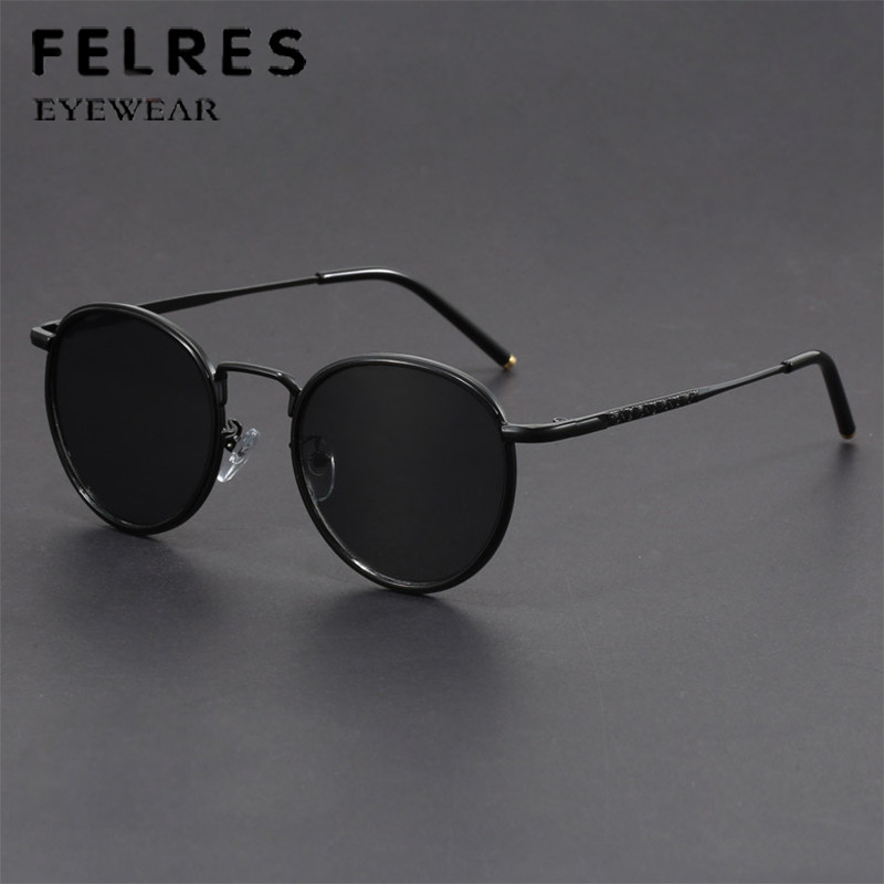 Men Metal Tinted Reading Sunglasses Women Round Presbyopic Sunglasses Eyewear