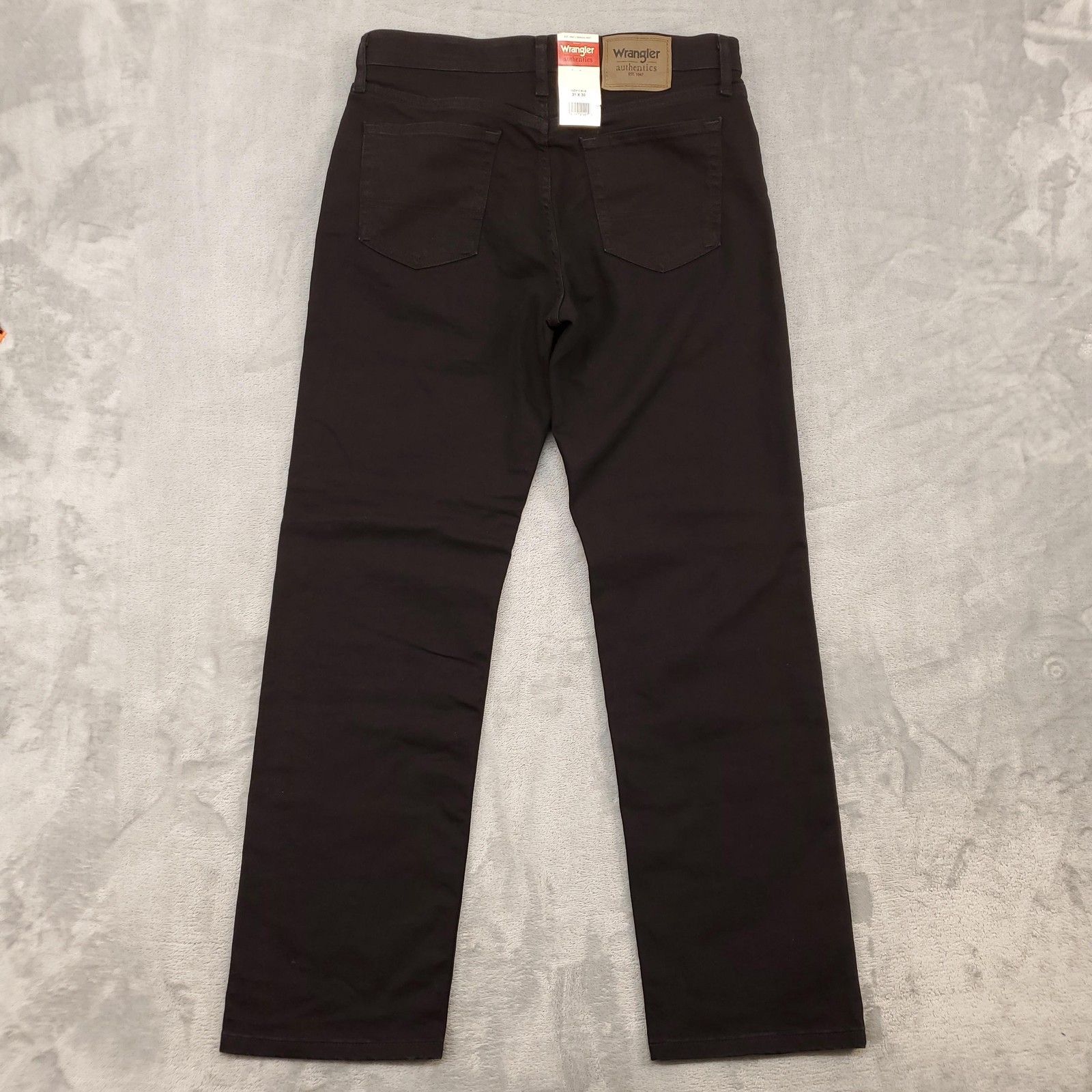 Wrangler Authentics Jeans Mens 31×30 Black Regular Fit Straight Comfort Flex