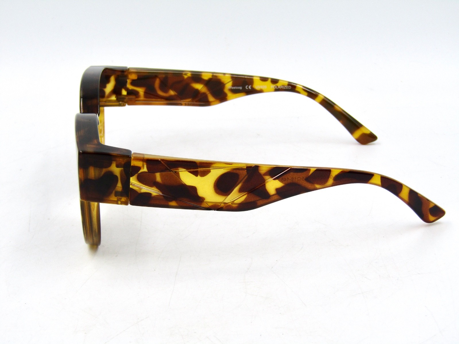 Meeloog Med. Polarized Fit Over Glasses Sunglasses, Light Tortoise / Gray #AT125