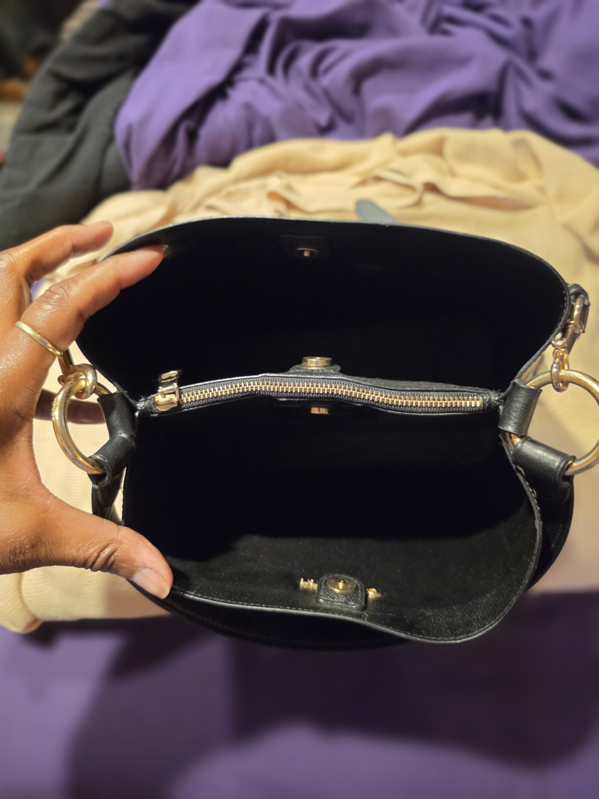 Coach Signature Black Small Crossbody Bag Zip Silver Hardware Detachable Strap
