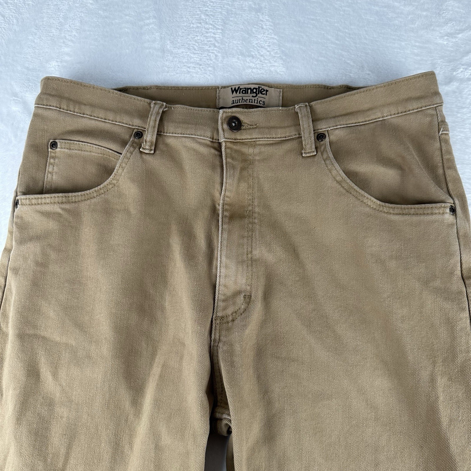 Wrangler Authentics Classic 5-Pocket Regular Fit Flex Havest Beige Pants 34×36