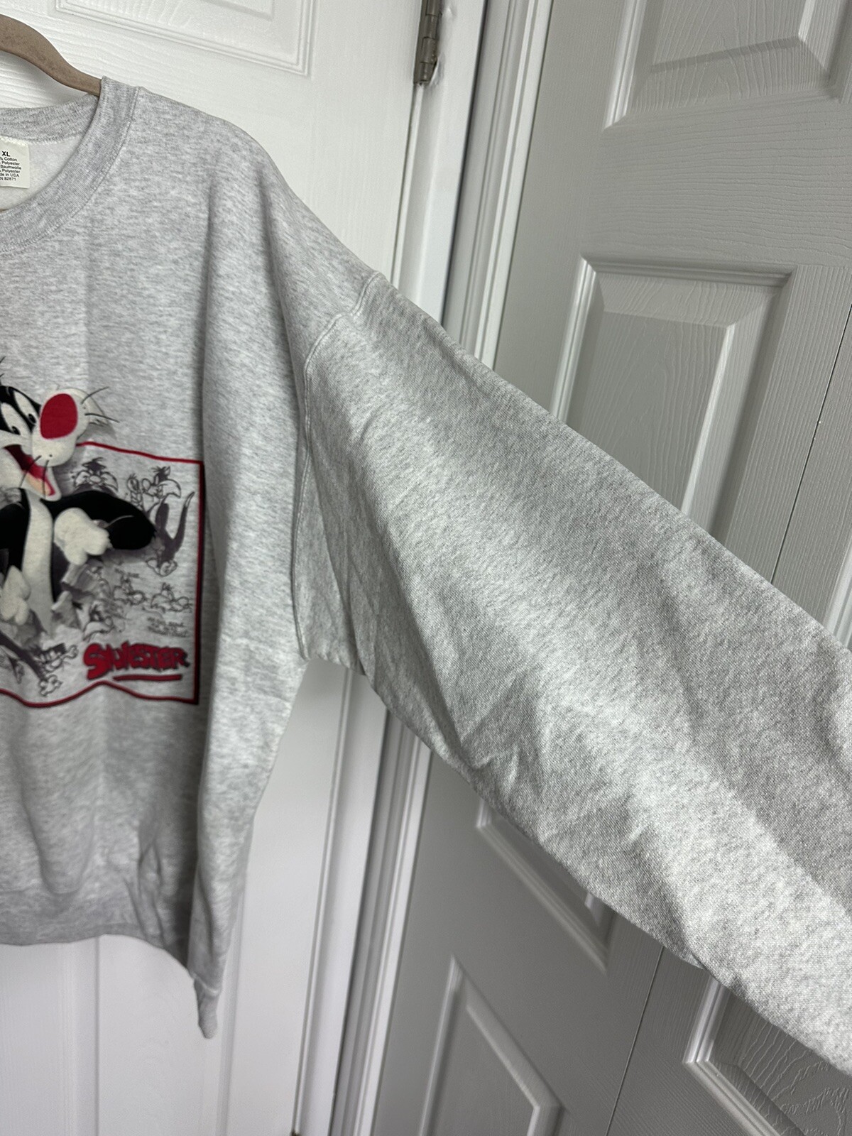 Vintage New Sylvester Sweatshirt Mens XL/XXL Crewneck Pullover Looney Tunes Cat