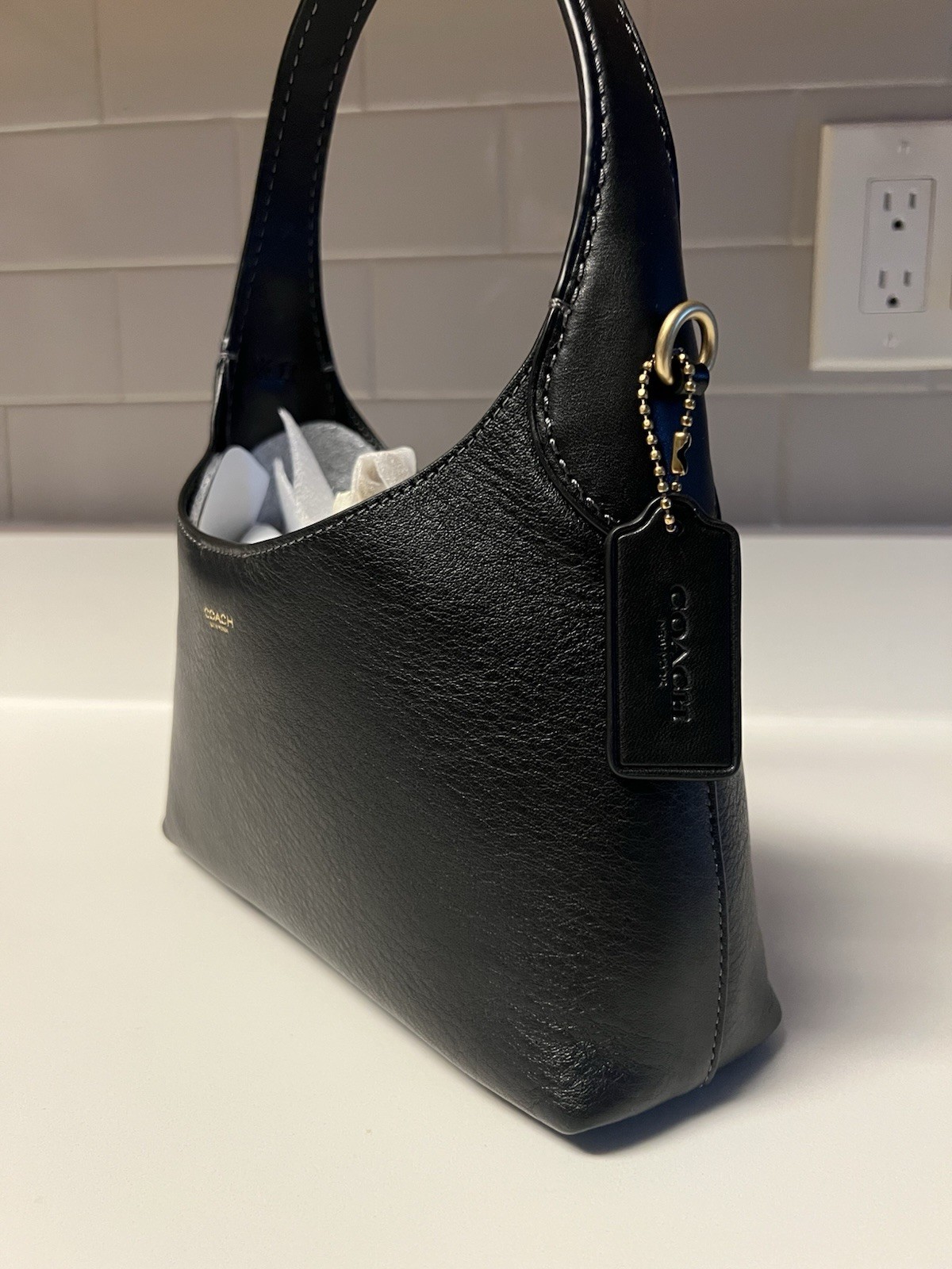 Coach Brooklyn 23 In Brass/Black. CW614. NWT.