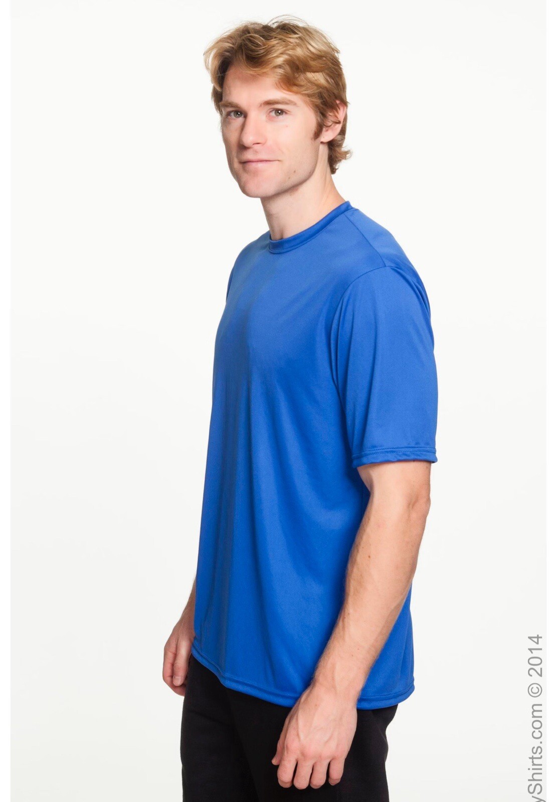 A4 N3142 Adult Short Sleeve DriFit Performance Shirt 5 medium Royal Blue New