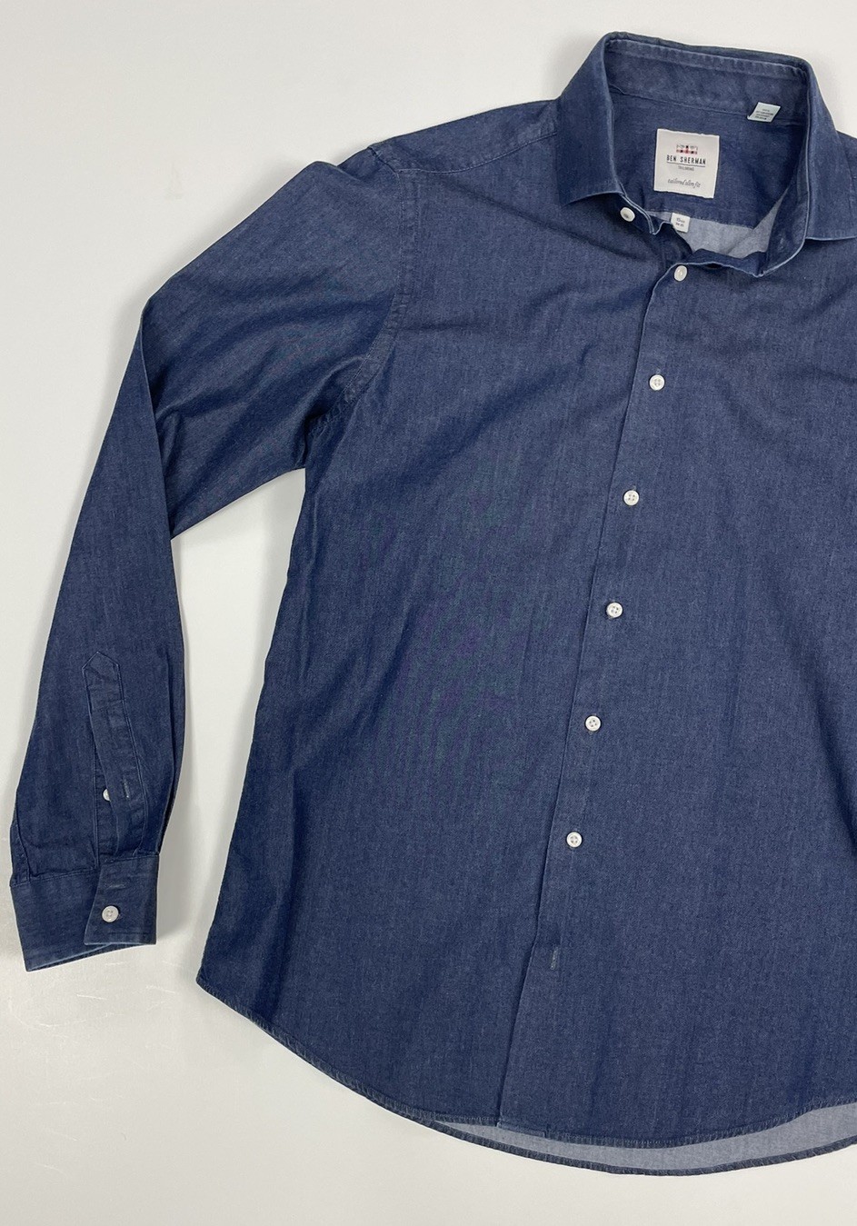 Ben Sherman Men’s 15 1/2, 34/35 Tailored Slim Fit Button Down Long Sleeve Shirt