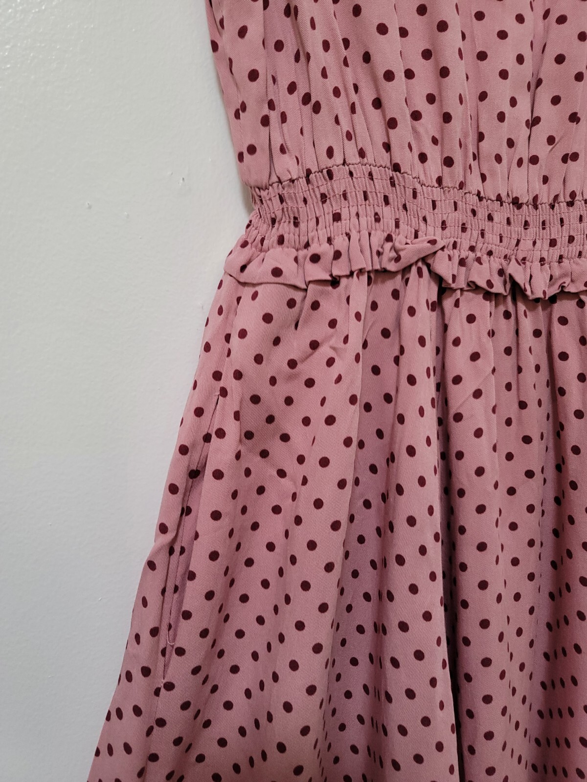 Gal Meets Glam Collection Dress Womens Sz 6 Pink Dot Corinne A-line Casual Midi