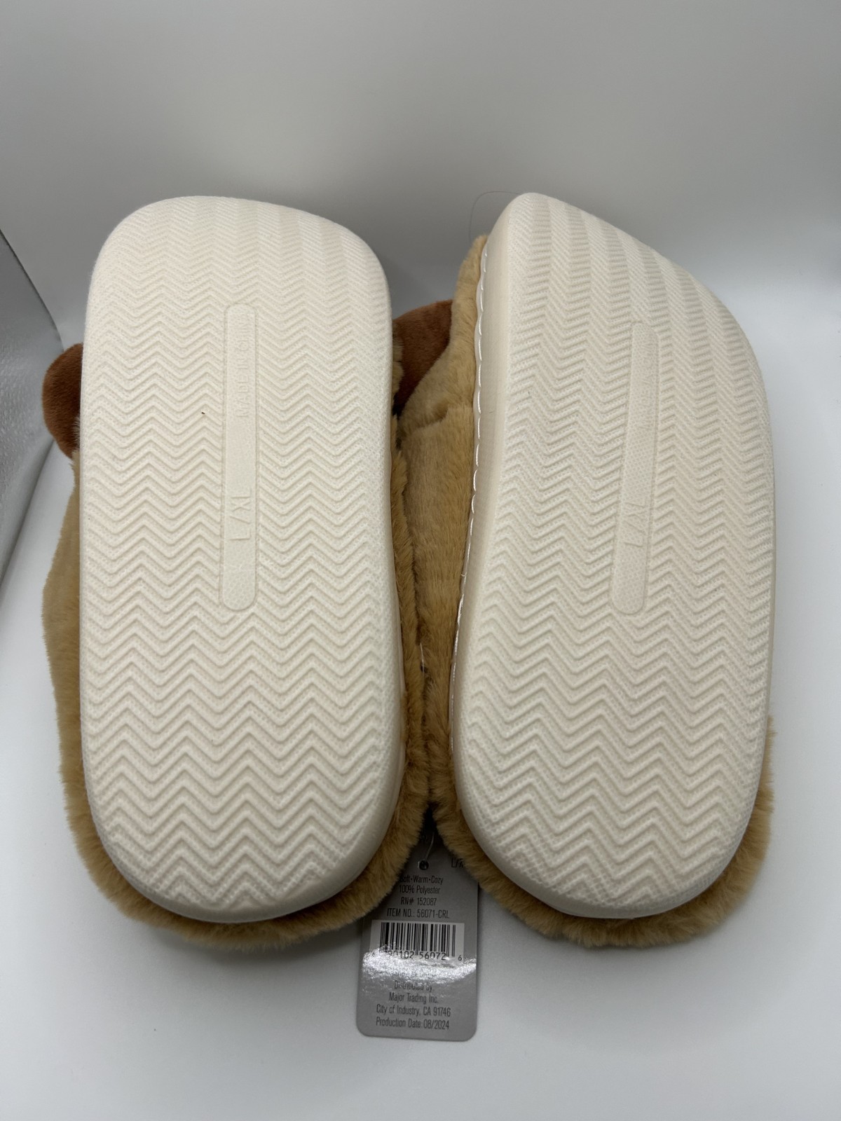 Compass Sherpa High Top Beige Bootie Slipper Super Soft One Size Fit Most