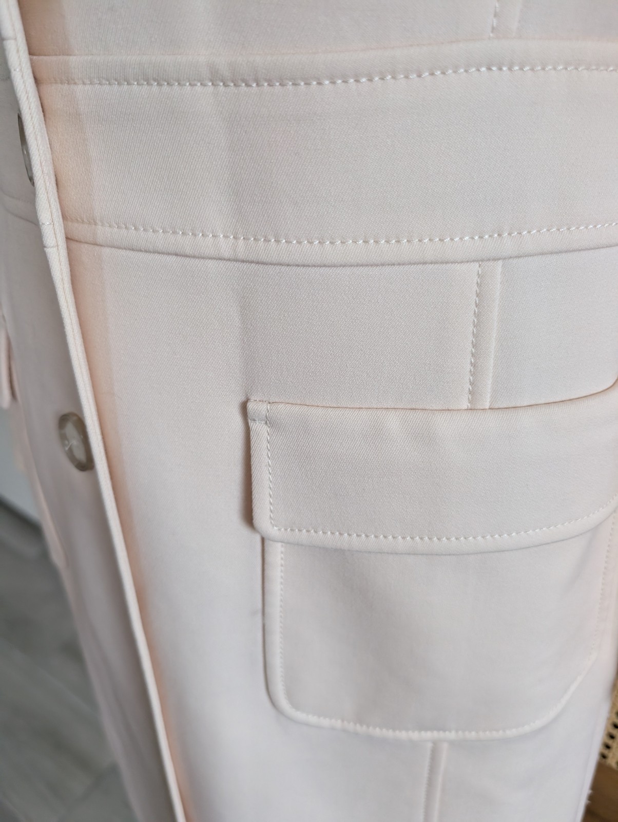 Ann Taylor Blush Dress wool Coat Button Front SzM/4