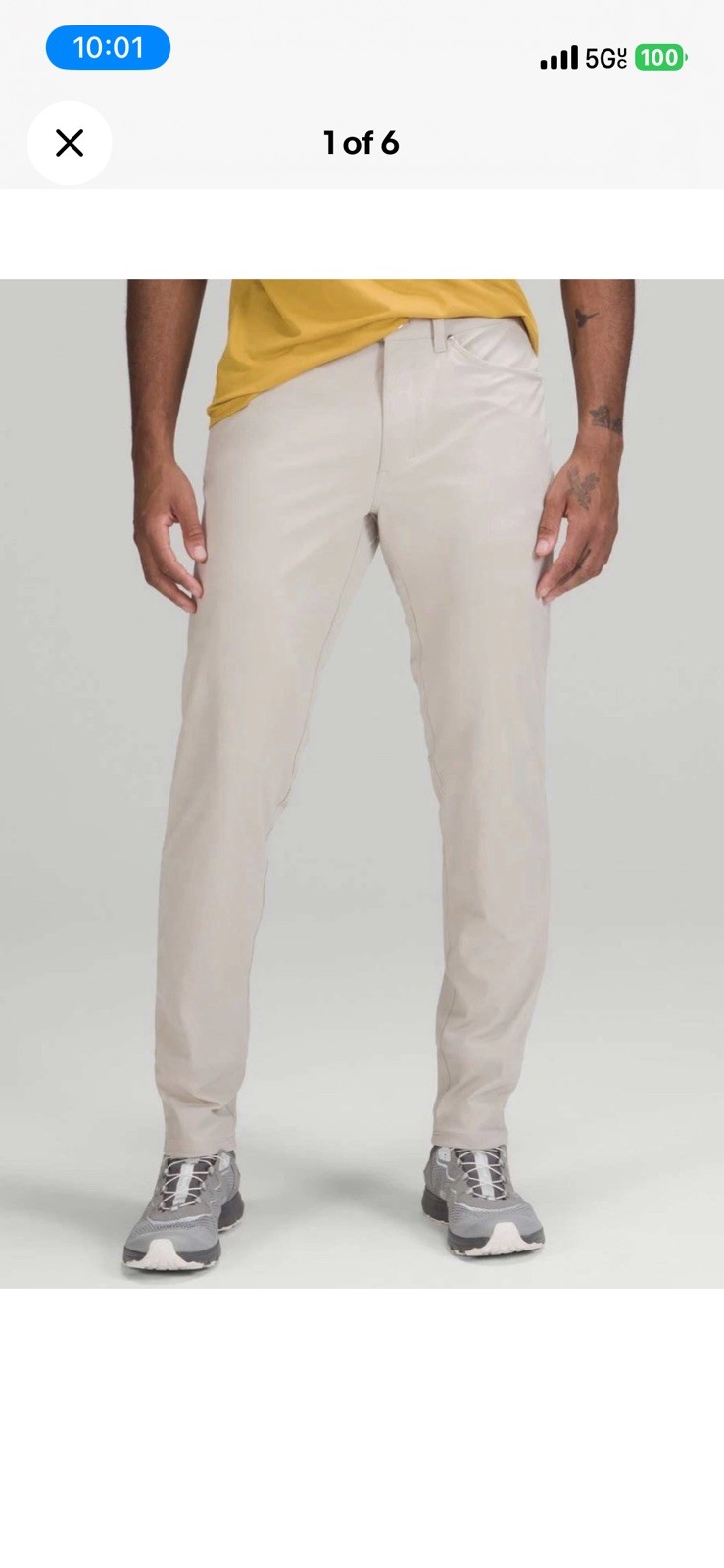 Lululemon Commission Pant Slim 31×32 Khaki Raw Linen Mens NWT Warpstreme RWLI