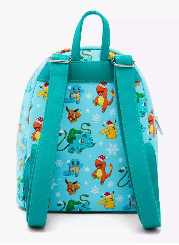 Bundle Pokemon 3 Pcs Loungefly Mini Backpack Piakchu Eevee Charmander & 2 Pins