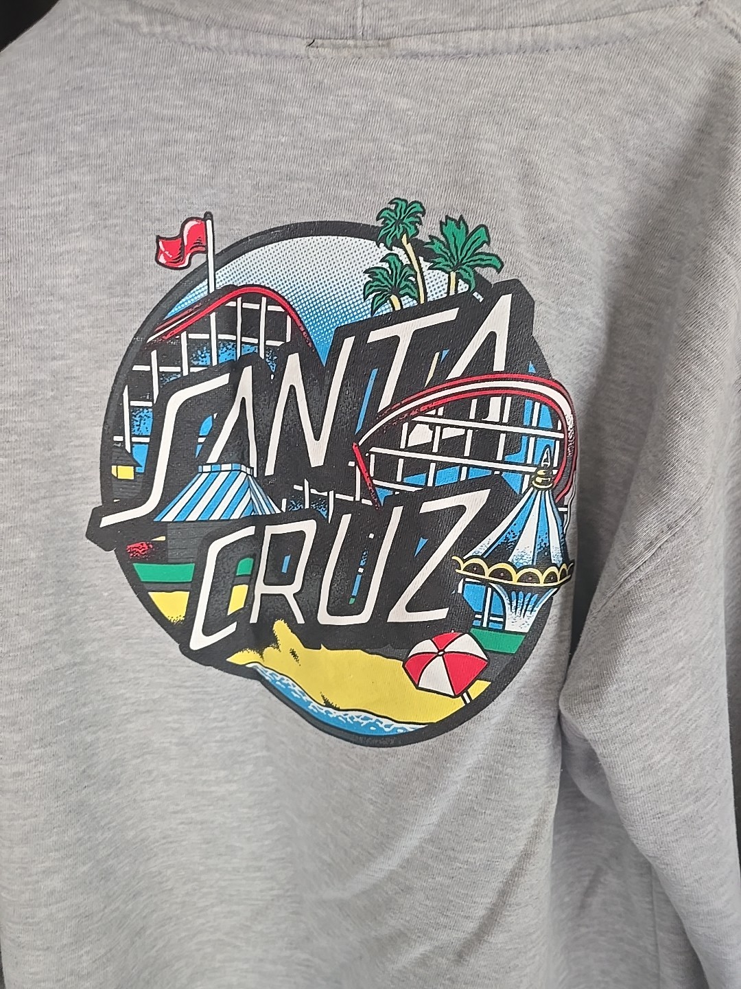 Pre Owned Excellent Shape Adult M Gray Santa Cruz Sweatshirt Santa Cruz Brand