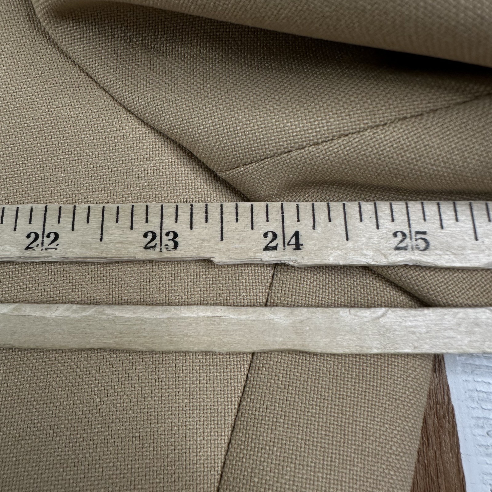 Hardwick Suit Mens 48R Tan 2 Button Gold Accents 100% Polyester Pants 40×29 Flat