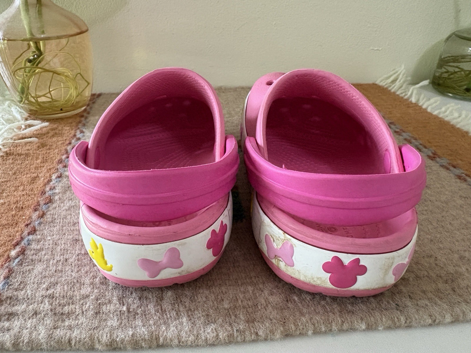 Crocs Disney Pink Butterfly Minnie Light Up Slip-On Clog Shoes Kids US Size C9