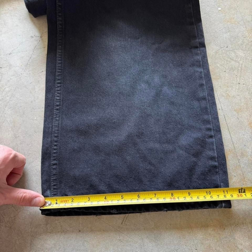 Vintage Levi’s 567 Low Loose Bootcut Baggy Black Denim Jeans 38×32