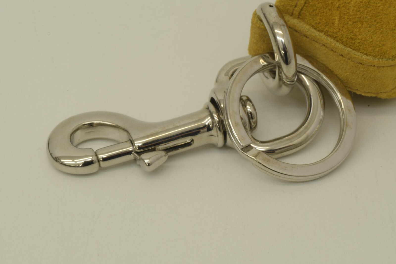 Authentic Gucci Yellow Shoe Keychain Suede SP Horsebit Buckle Bag Accessory