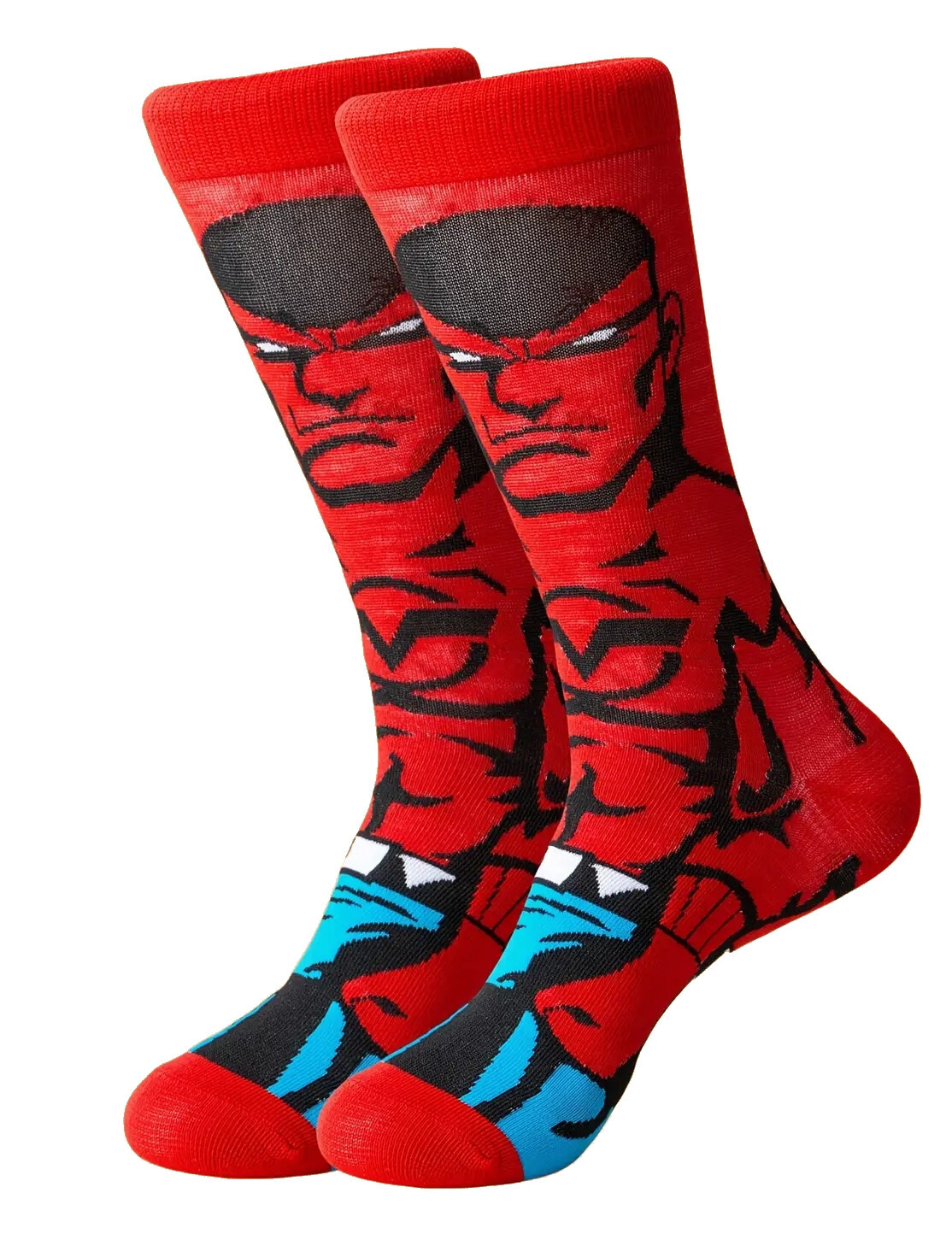 INCREDIBLE HULK | Mens Red Superhero Socks | One Size UK 6-11 EU 40-46