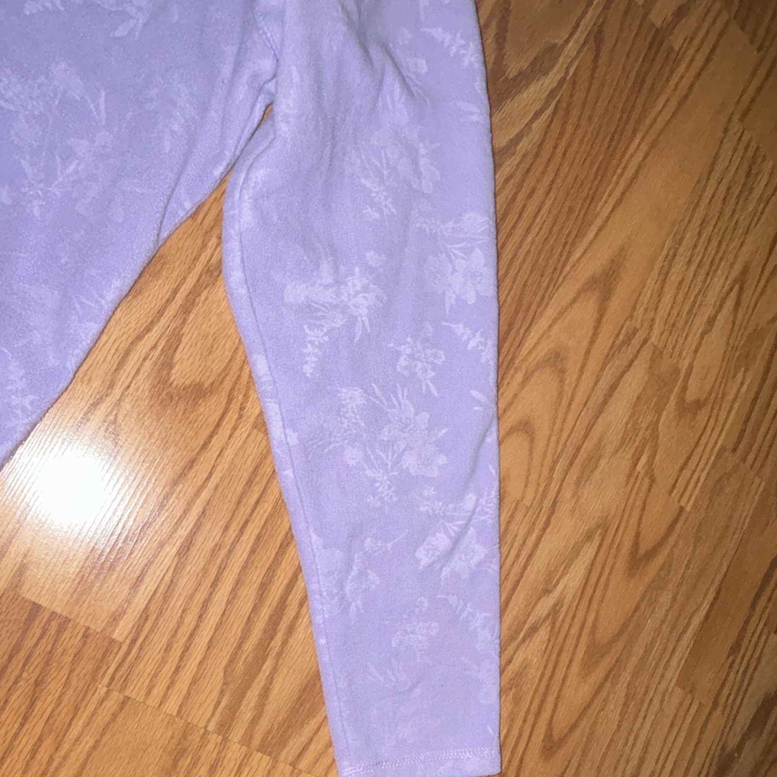Eddie Bauer EBTEK Women’s Purple Floral Fleece 1/4 Zip Mock Neck Sweatshirt, 2XL