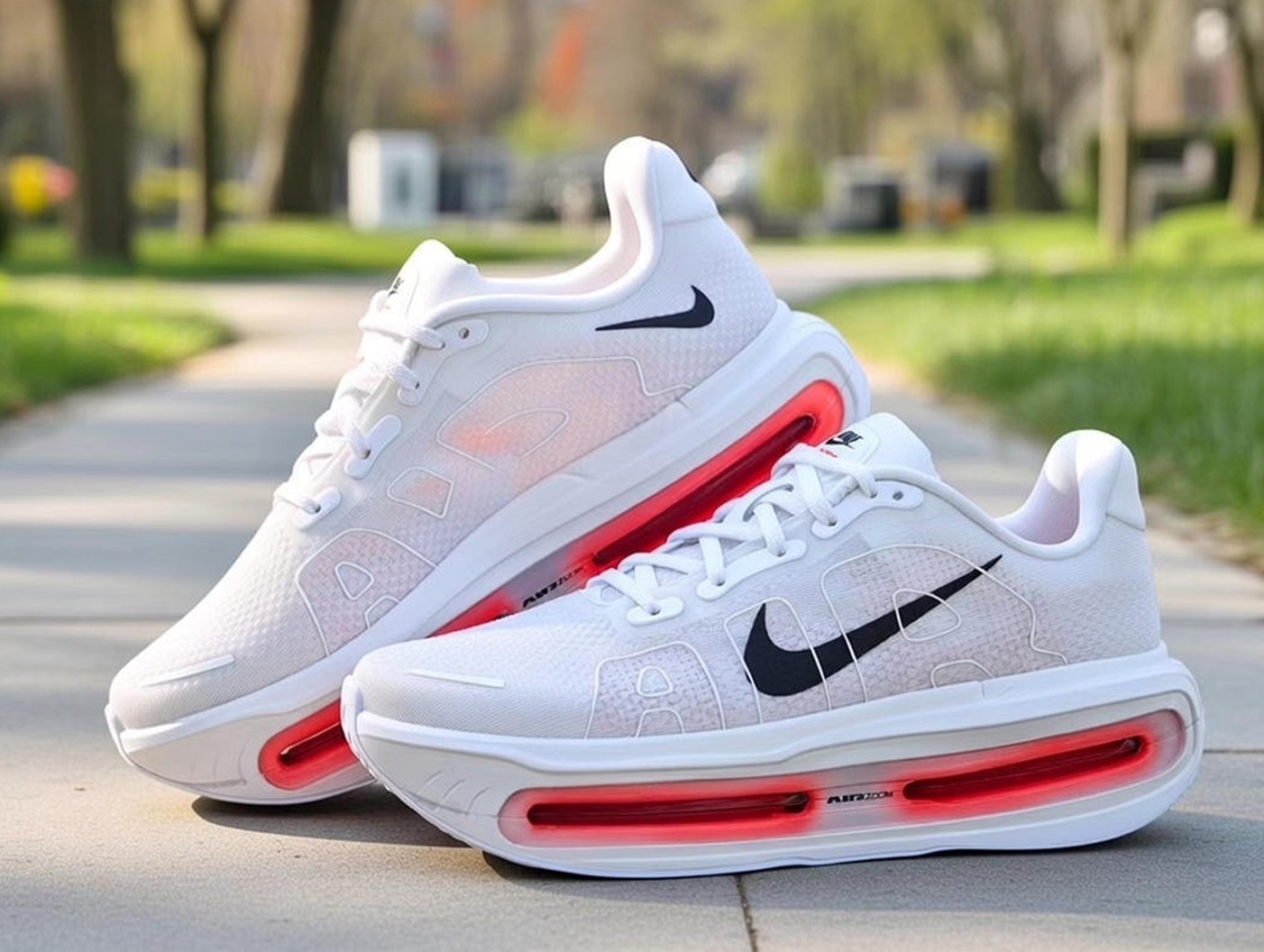 Men’s US7-13 Nike Vomero Premium ‘White Bright Crimson’ Shoes Running Road