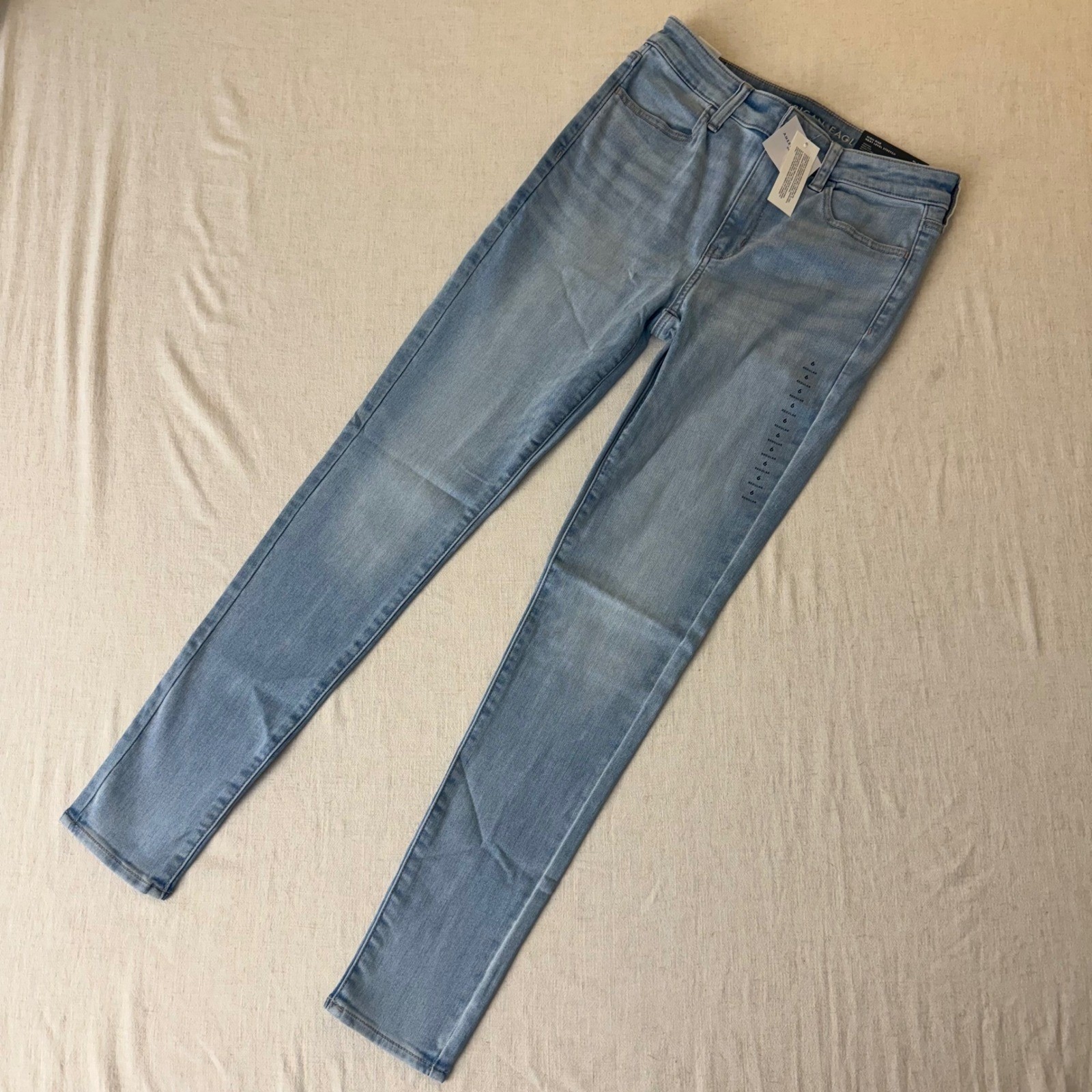 American Eagle Next Level Stretch High Rise Jegging moon stone Light 6 Reg nwt