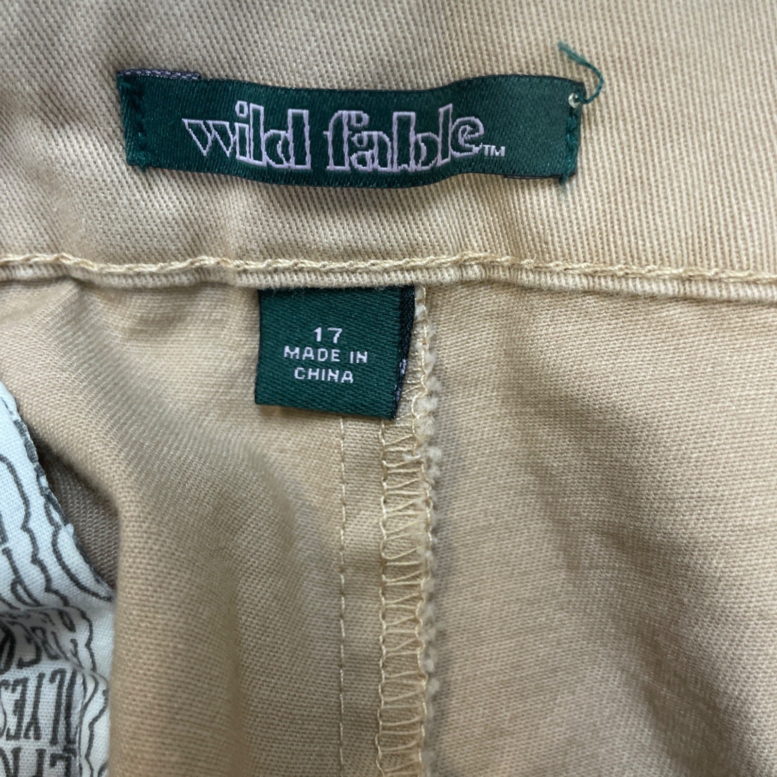 Wild Fable Women’s Fold over Chino Skort Light Taupe Size 17
