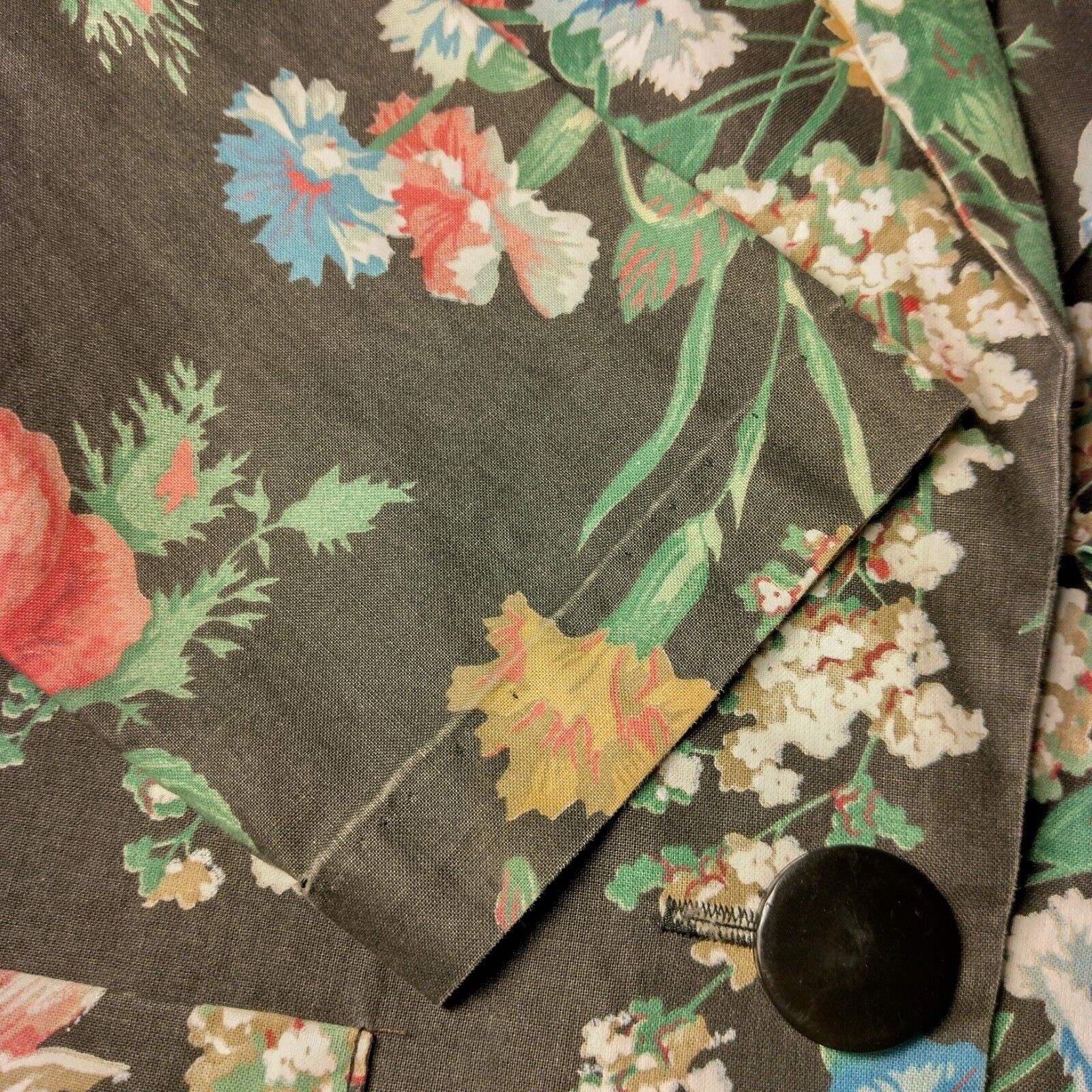 Vintage Willow Ridge Blazer Womens Size 6 Floral Peony Morning Glory Cottagecore