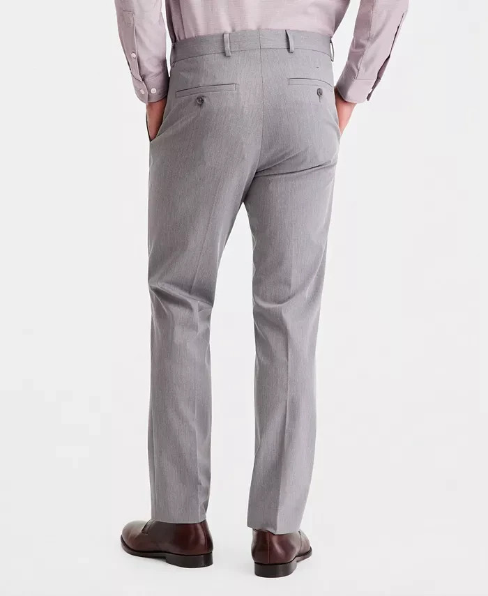 KENNETH COLE Reaction Men’s Techni Slim Fit Dress Pants Light Grey Men
