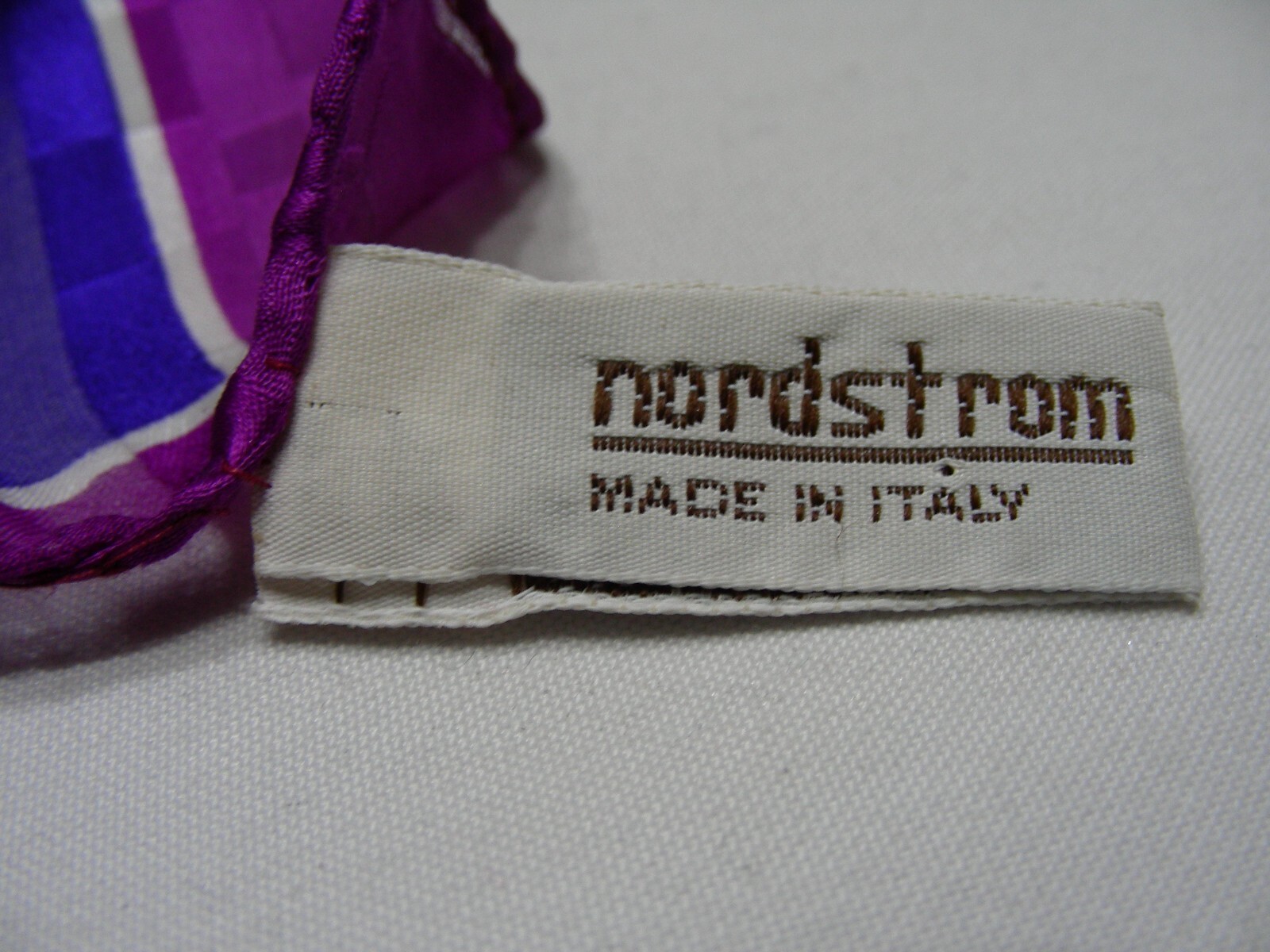 NORDSTROM – Sheer Floral Print – Made in Italy – 10 1/2″ x 53″ -100% Silk Scarf!