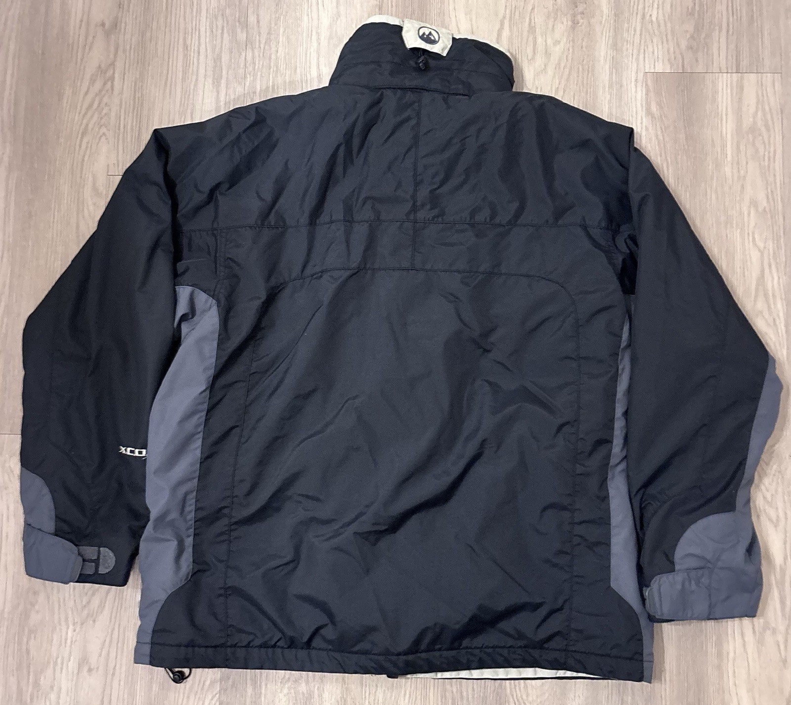 Columbia Jacket Mens L Black Full Zip 2in1 Shell With Detachable Liner